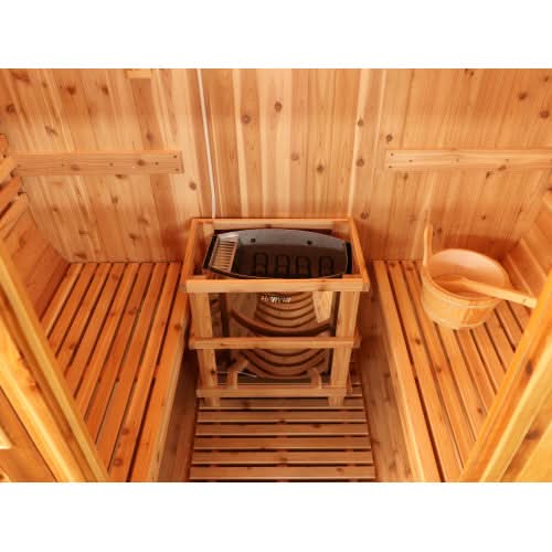 SunRay Galley 4-Person Traditional Barrel Sauna - Image 7