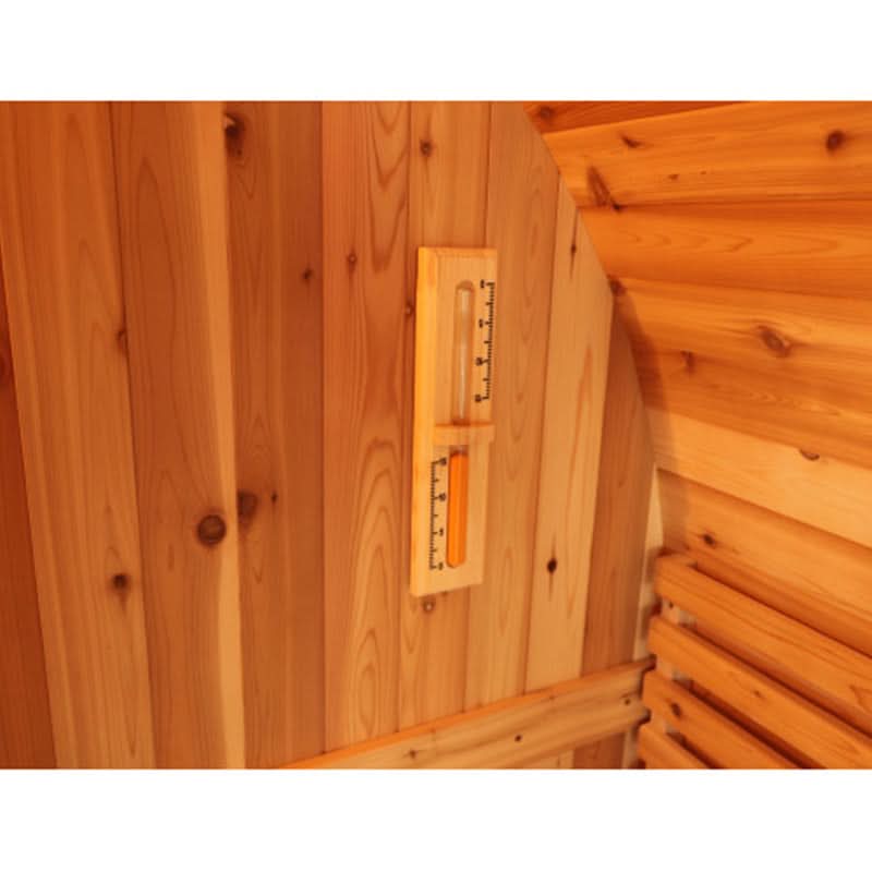 SunRay Oasis 2-4 Person Traditional Canopy Barrel Sauna - Image 4