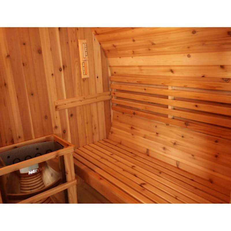 SunRay Aurora 2-4 Person Traditional Barrel Sauna - Image 7