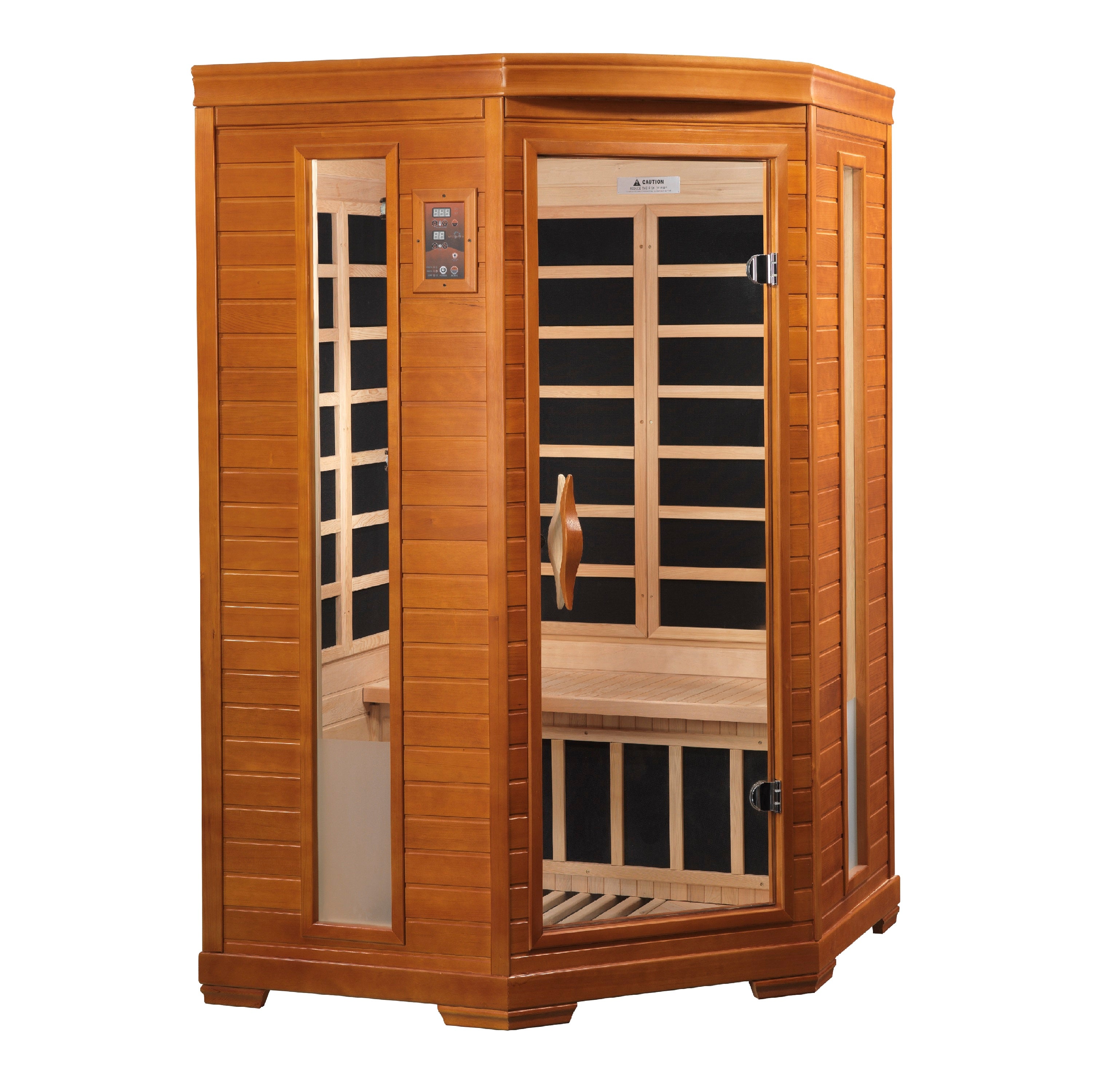 Dynamic Heming 2-person Corner Low EMF (Between 5-10MG) FAR Infrared Sauna (Canadian Hemlock) (DYN-6225-02)