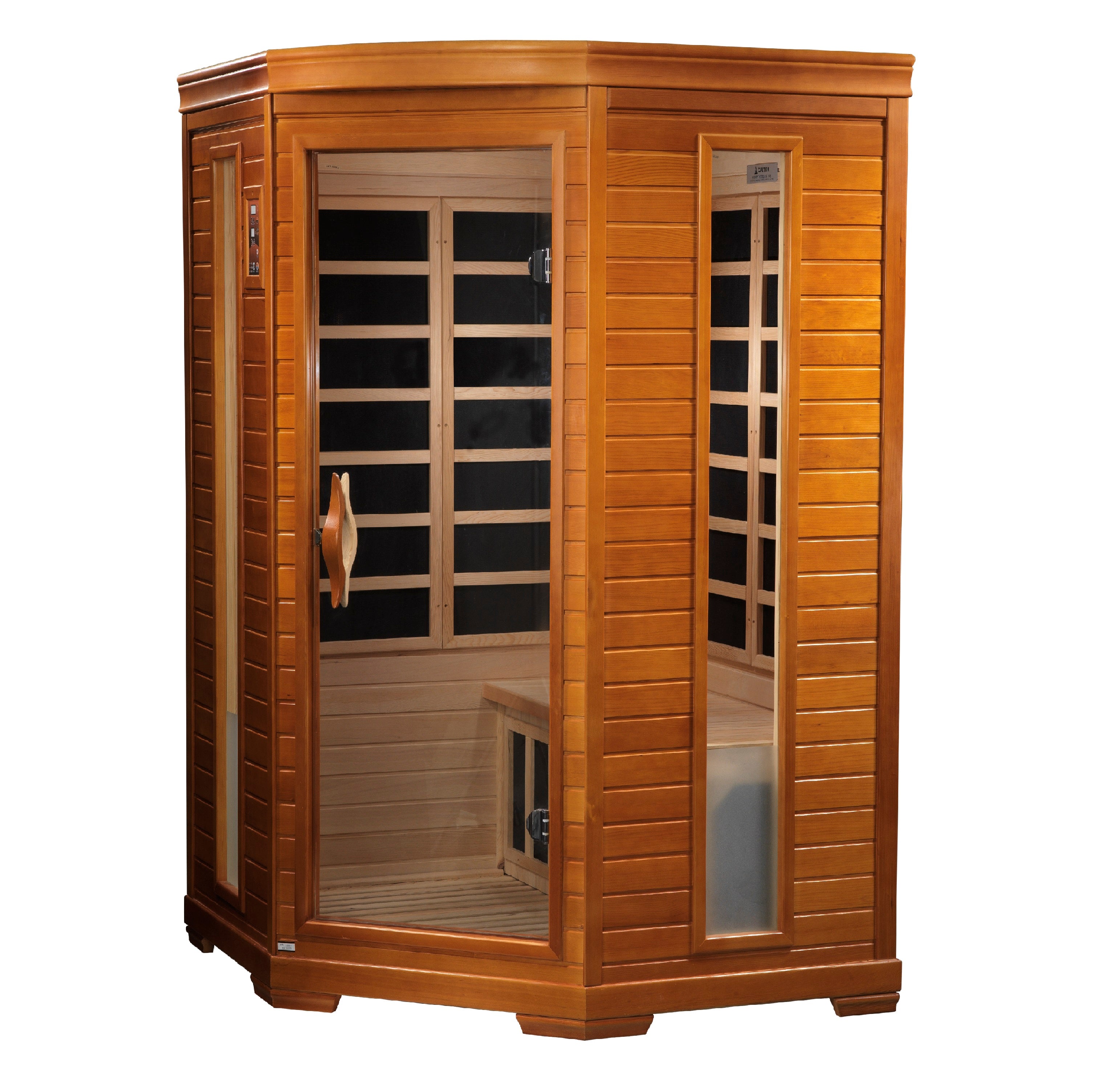 Dynamic Heming 2-person Corner Low EMF (Between 5-10MG) FAR Infrared Sauna (Canadian Hemlock) (DYN-6225-02)