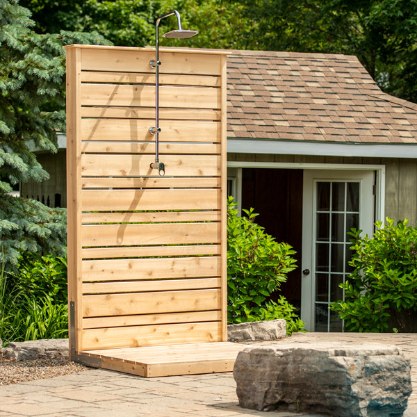 Leisurecraft Savannah Outdoor Shower - Cedar Panel Close-Up