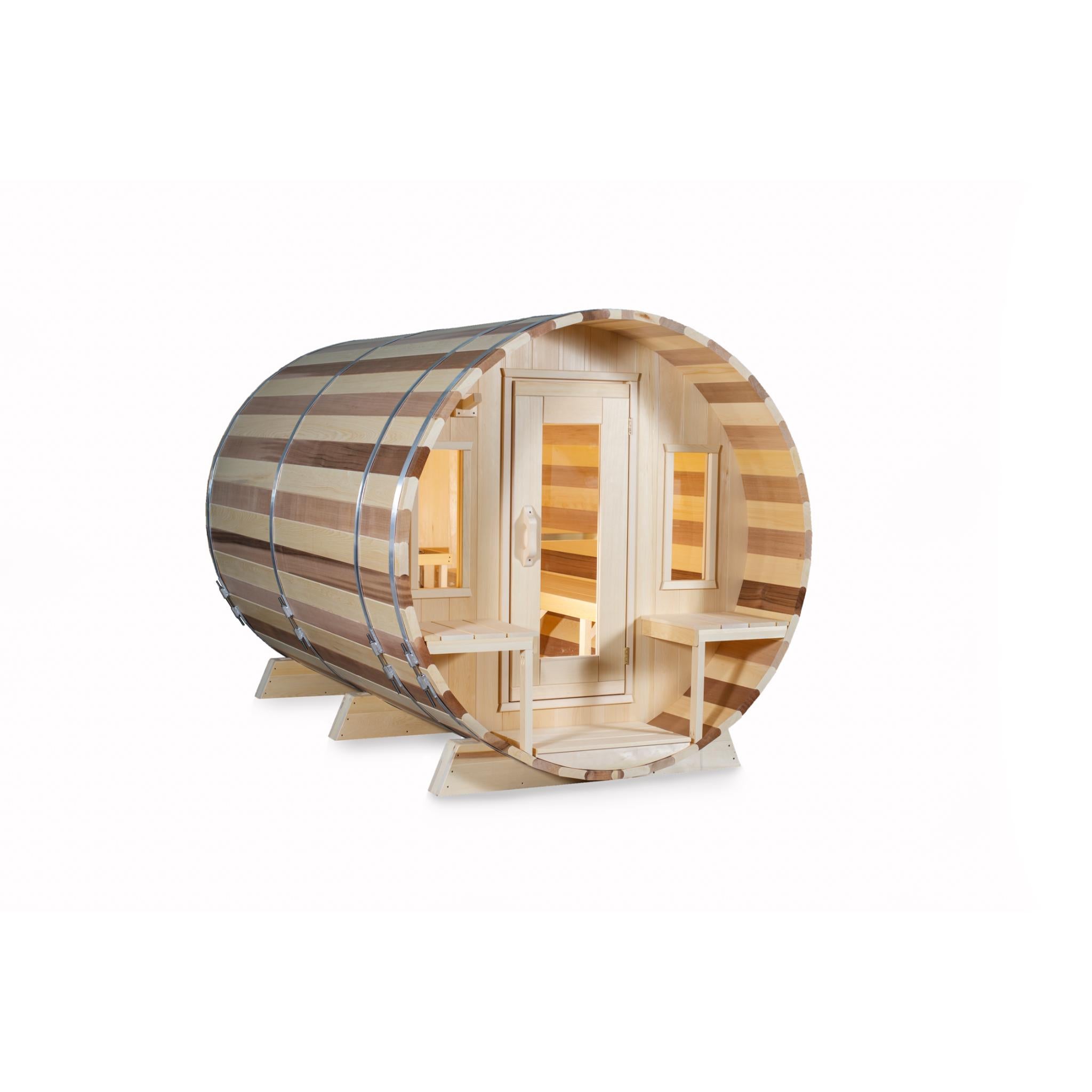 Leisurecraft Canadian Timber Tranquility Barrel Sauna with Electric Heater (CTC2345E)