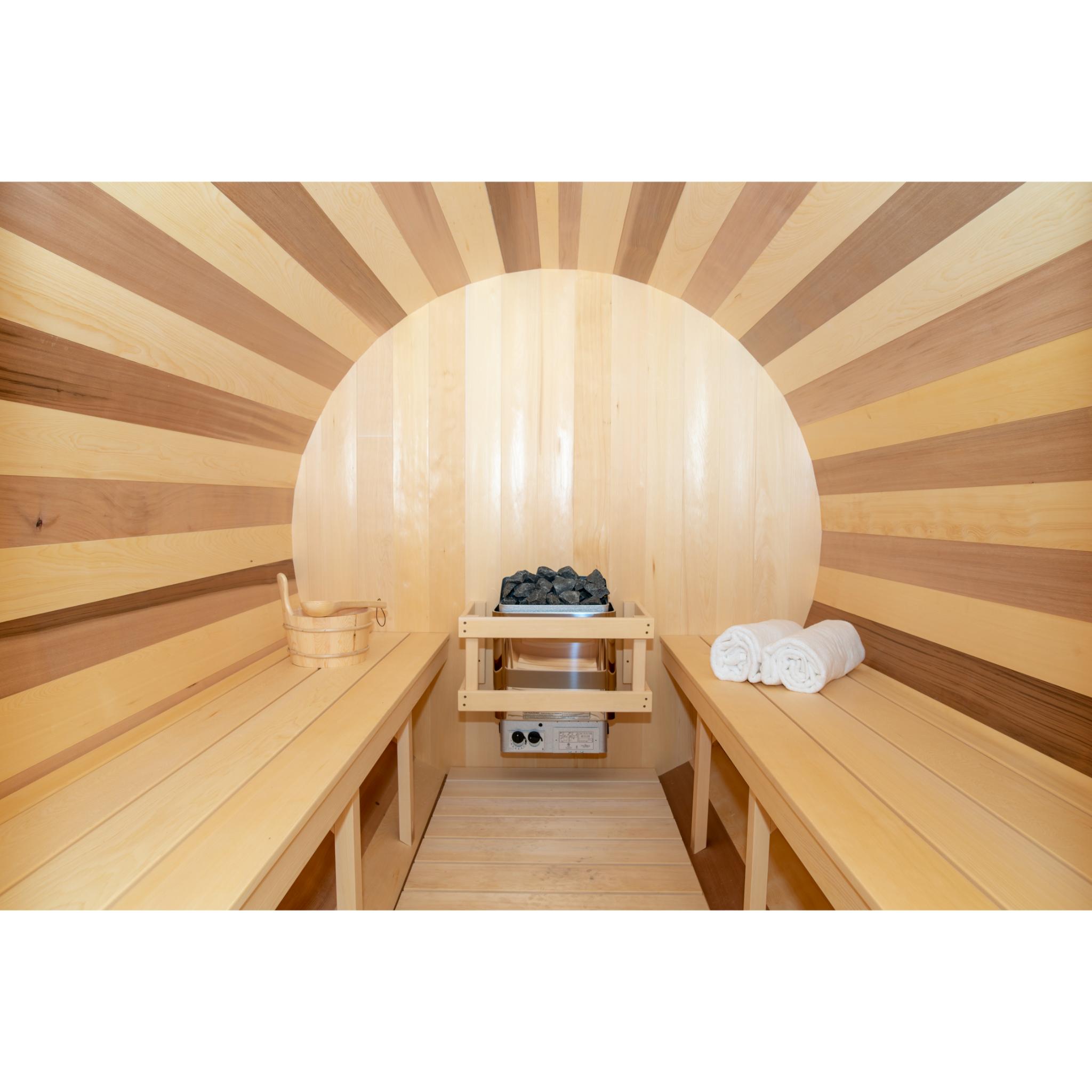 Leisurecraft Canadian Timber Tranquility Barrel Sauna with Electric Heater (CTC2345E)