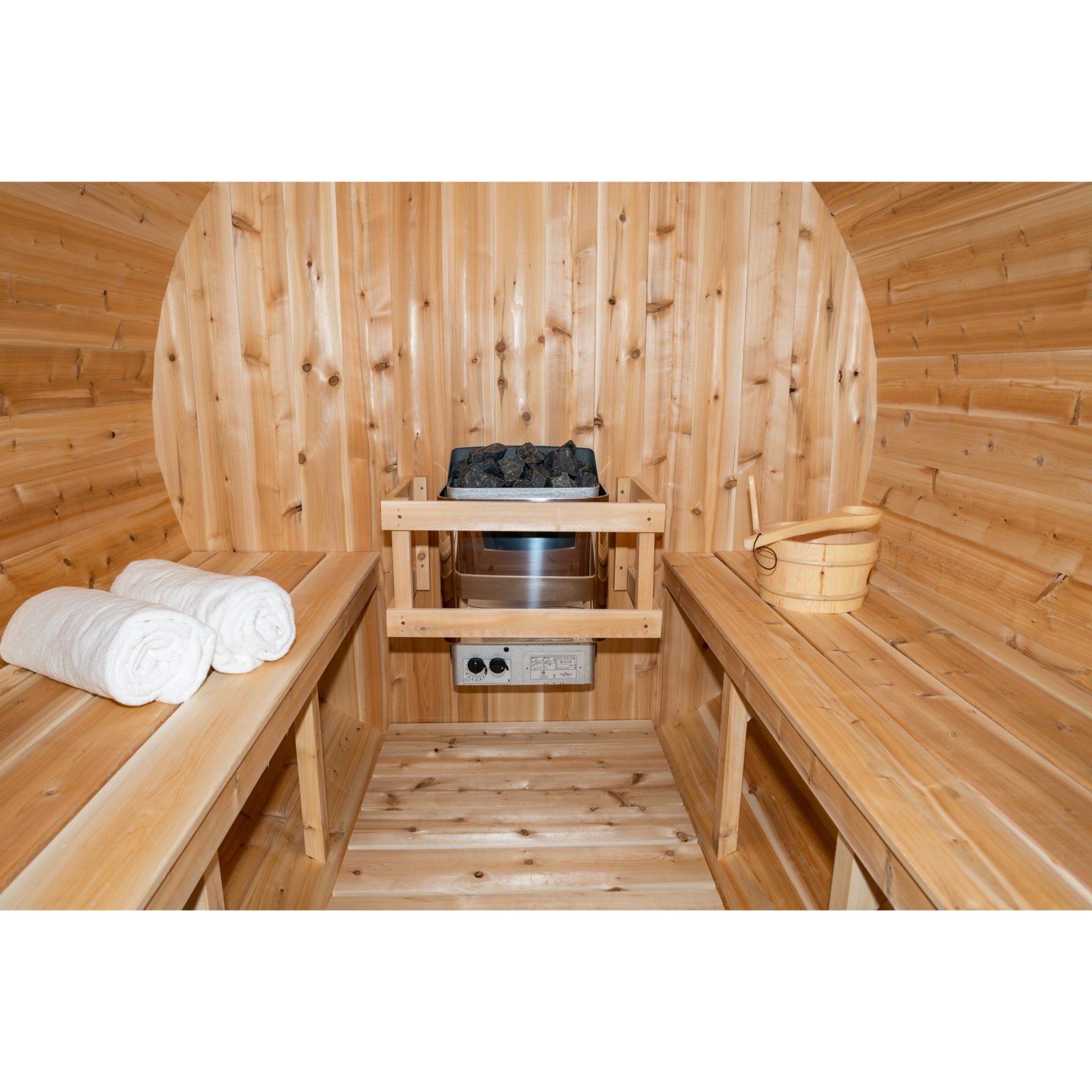 Leisurecraft Canadian Timber Serenity Barrel Sauna with Electric Heater (CTC2245E)