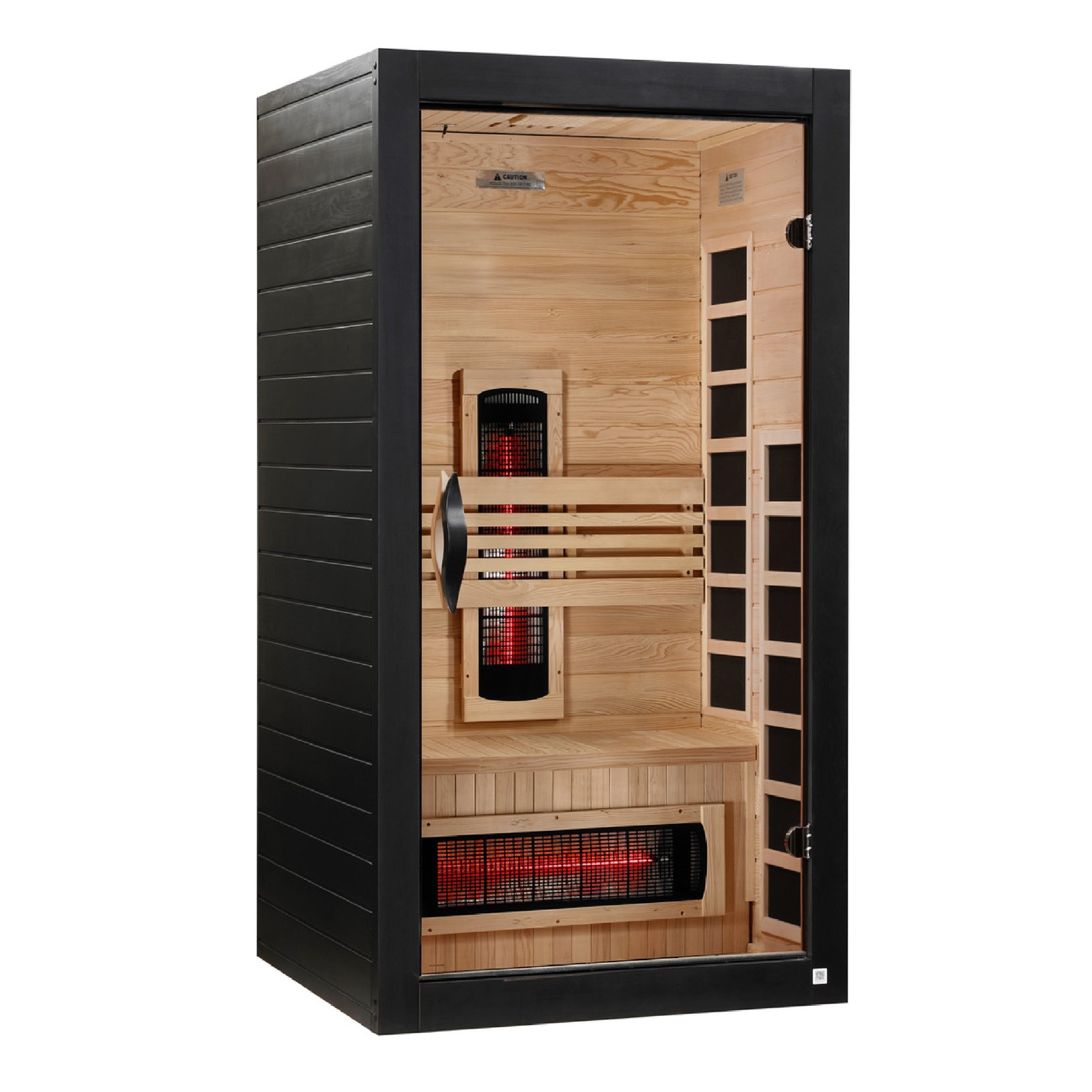 Dynamic Santorini 1-2-Person Full Spectrum Near Zero EMF (Under 3MG) FAR Infrared Sauna (Canadian Hemlock) (DYN-6009-03 FS)