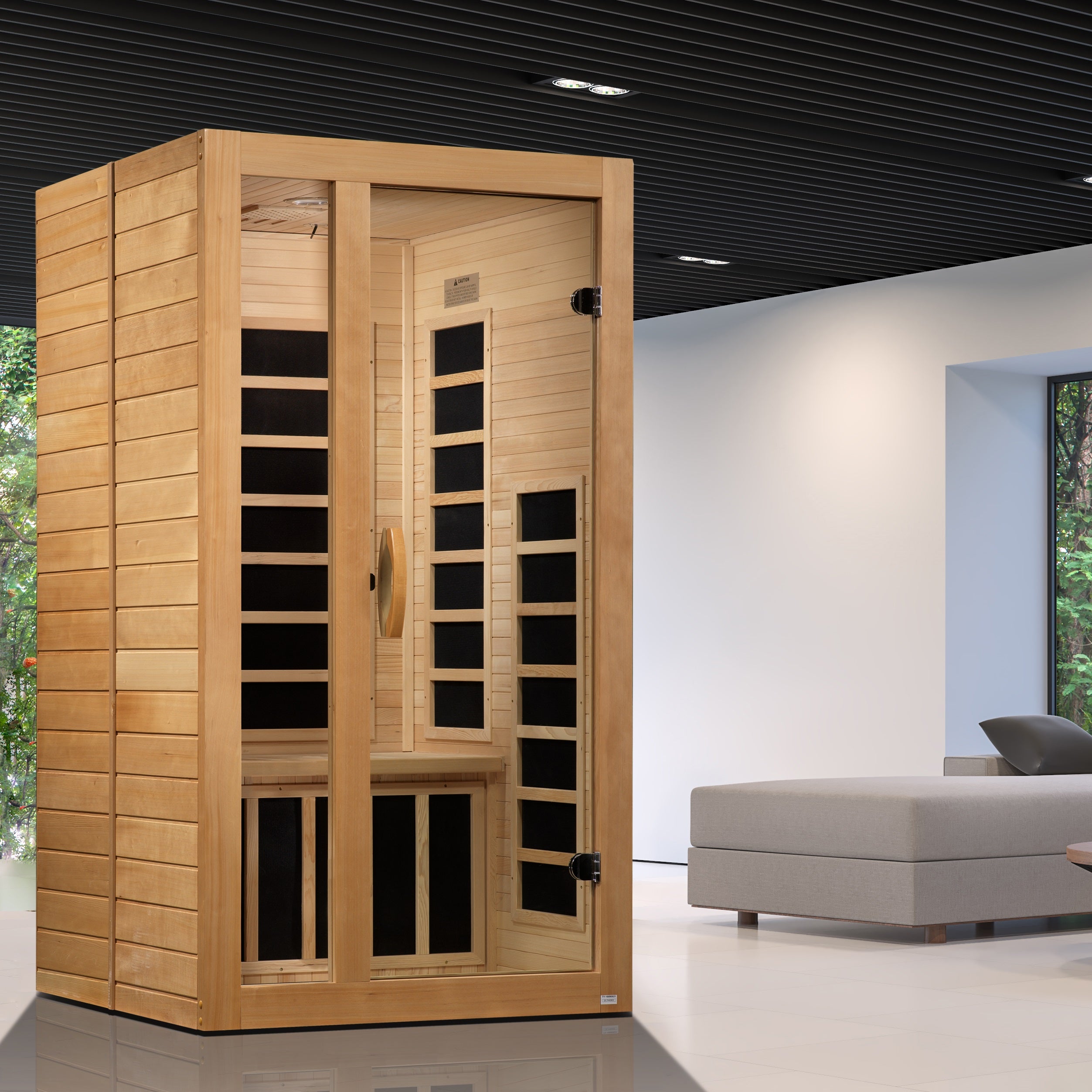 Dynamic Gracia Elite 1-2-person Ultra Low EMF (Between 3-5MG) FAR Infrared Sauna (Canadian Hemlock) (DYN-6119-01 Elite)