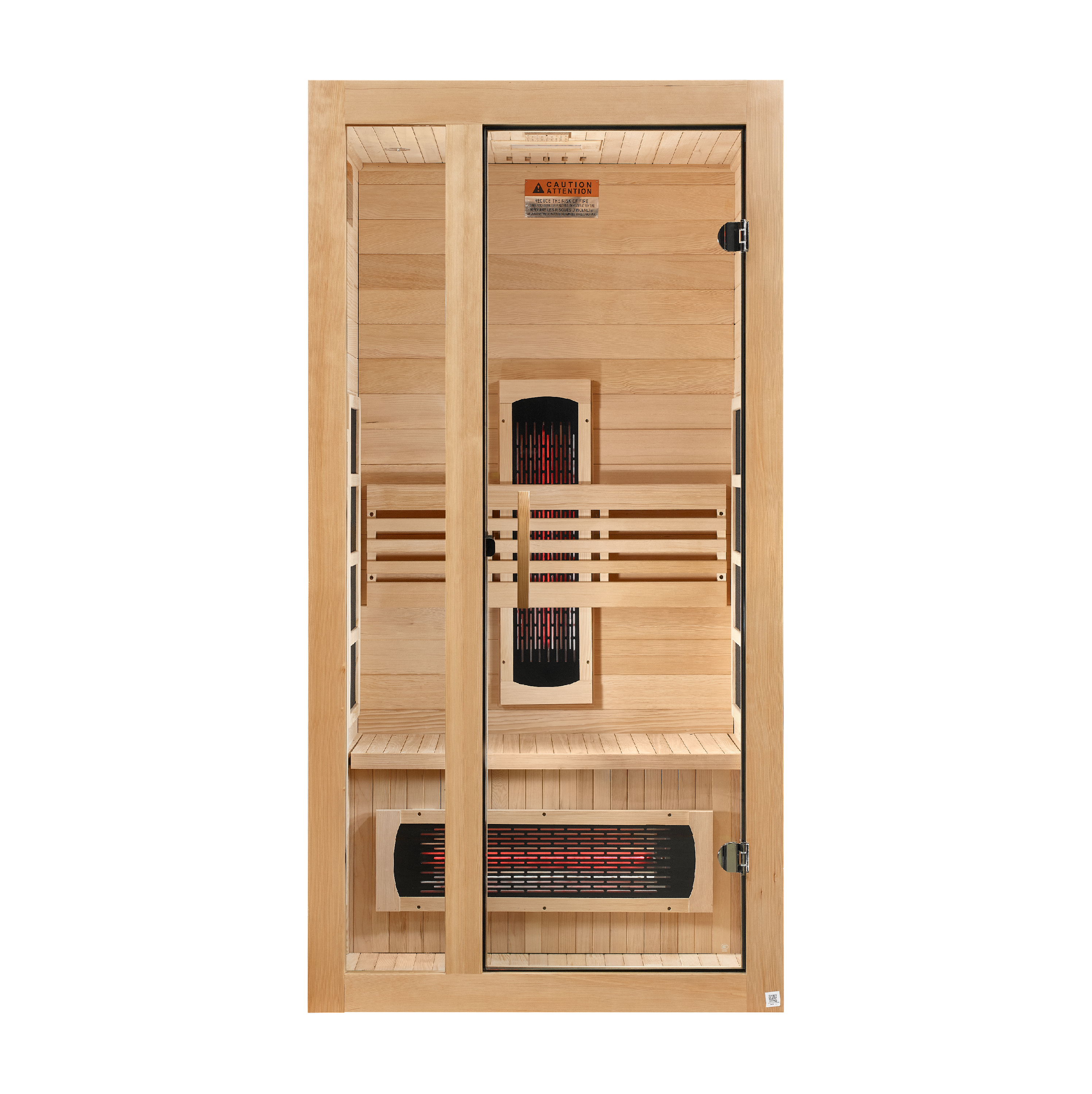 Dynamic Gracia 1-2-Person Full Spectrum Near Zero EMF (Under 3MG) FAR Infrared Sauna (Canadian Hemlock) (DYN-6119-03 FS)