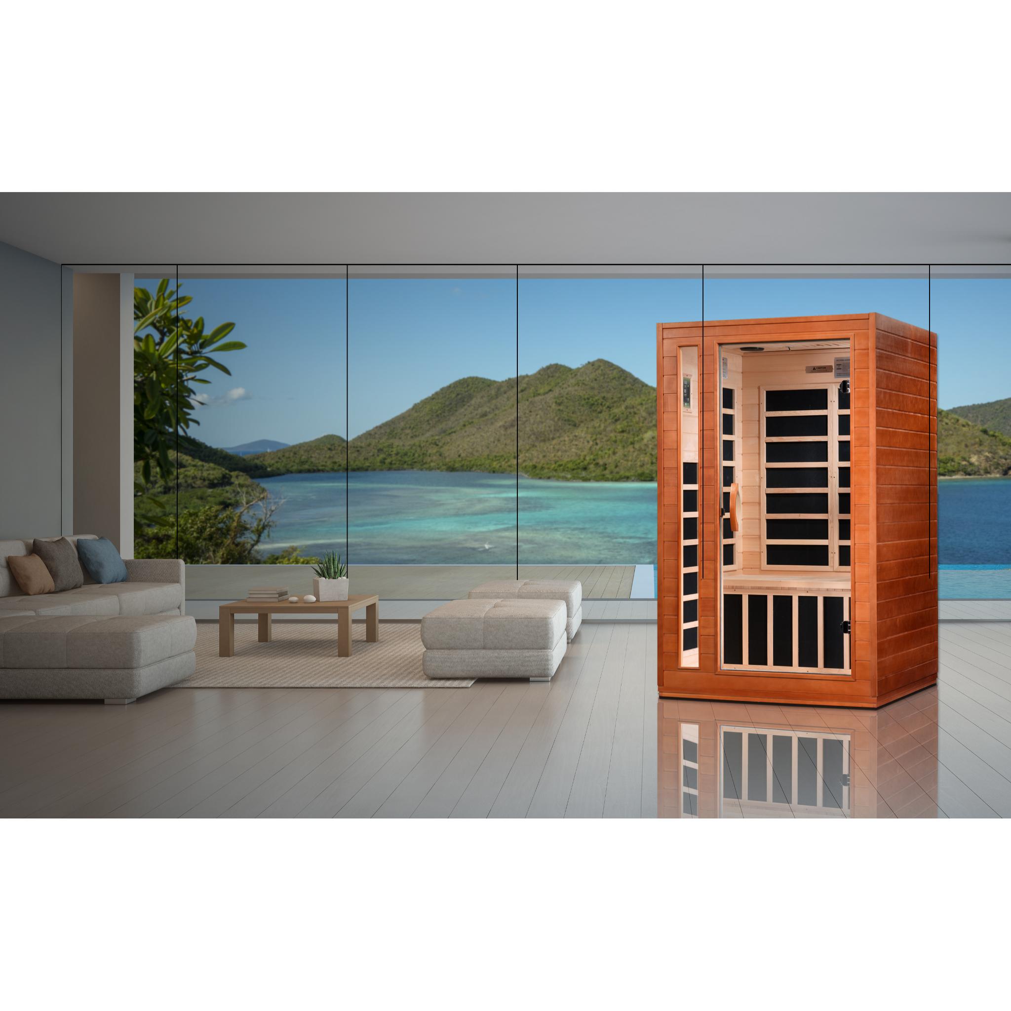 Dynamic Cordoba 2 Person Ultra Low EMF Far Infrared Sauna by Golden Designs (DYN-6203-01)