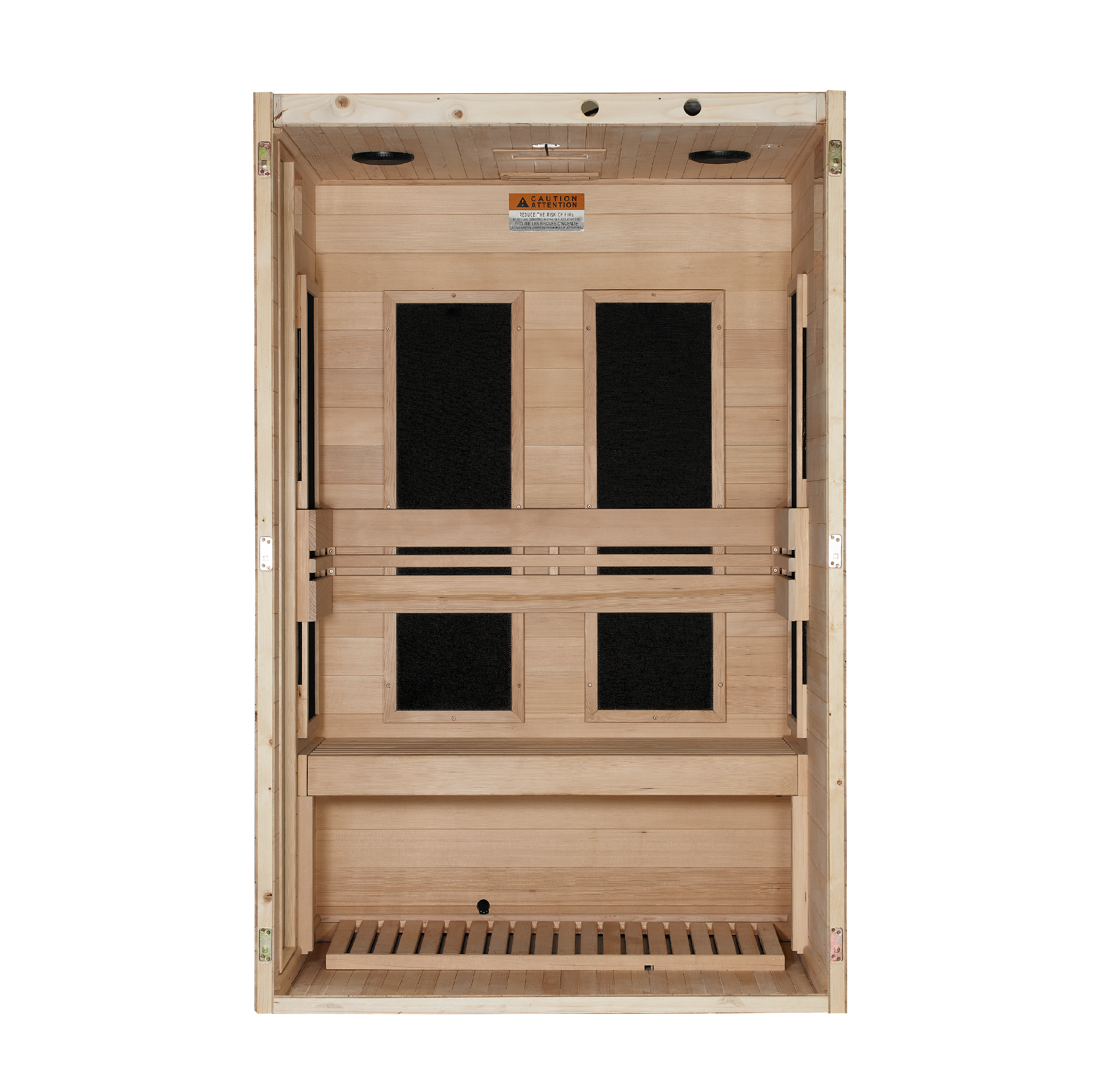Dynamic Lucca 2-person Low EMF (Between 5-10MG) FAR Infrared Sauna (Canadian Hemlock) (DYN-6215-05)