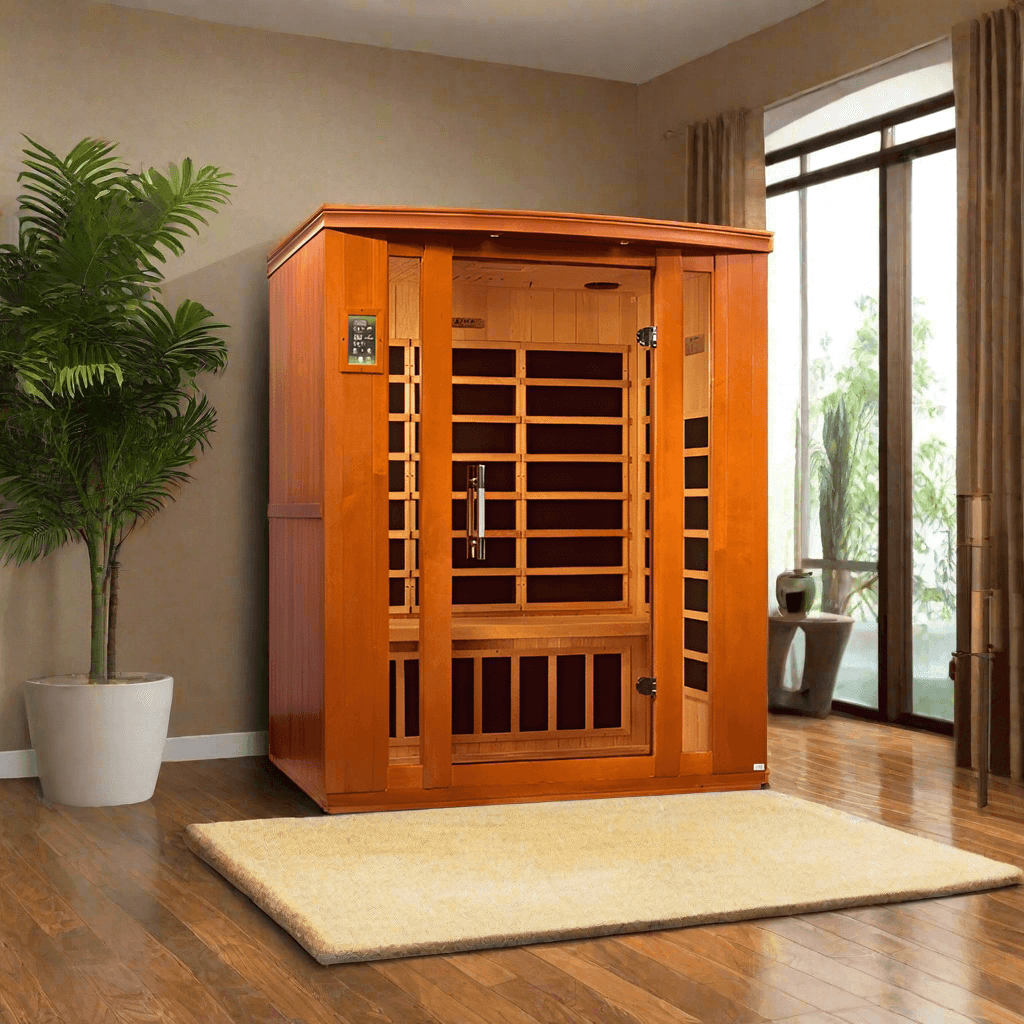 Dynamic Bellagio 3-person Ultra Low EMF (Between 3-5MG) FAR Infrared Sauna (Canadian Hemlock) (DYN-6306-02 Elite)