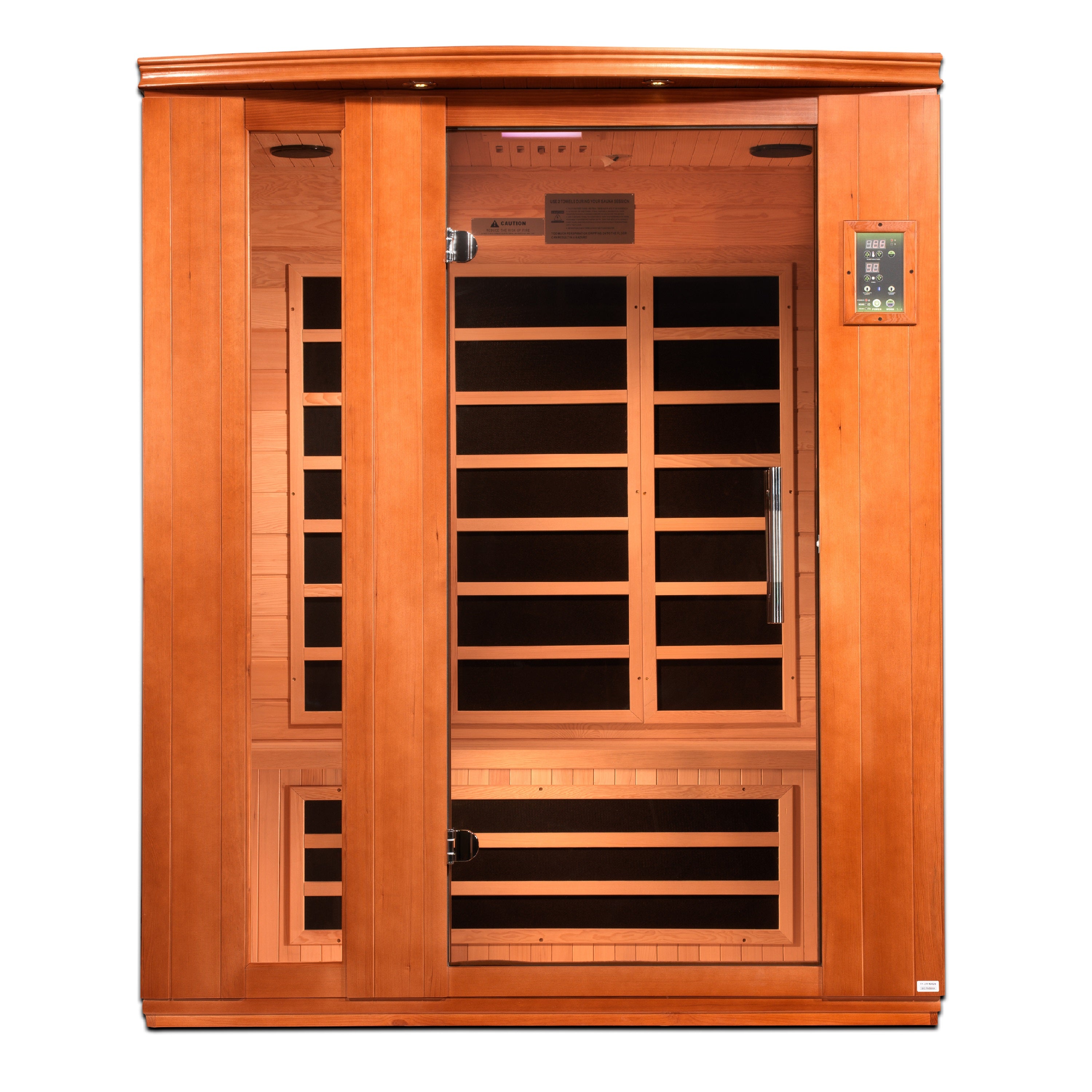 Dynamic Lugano 3-person Low EMF (Between 5-10MG) FAR Infrared Sauna (Canadian Hemlock) (DYN-6336-02)