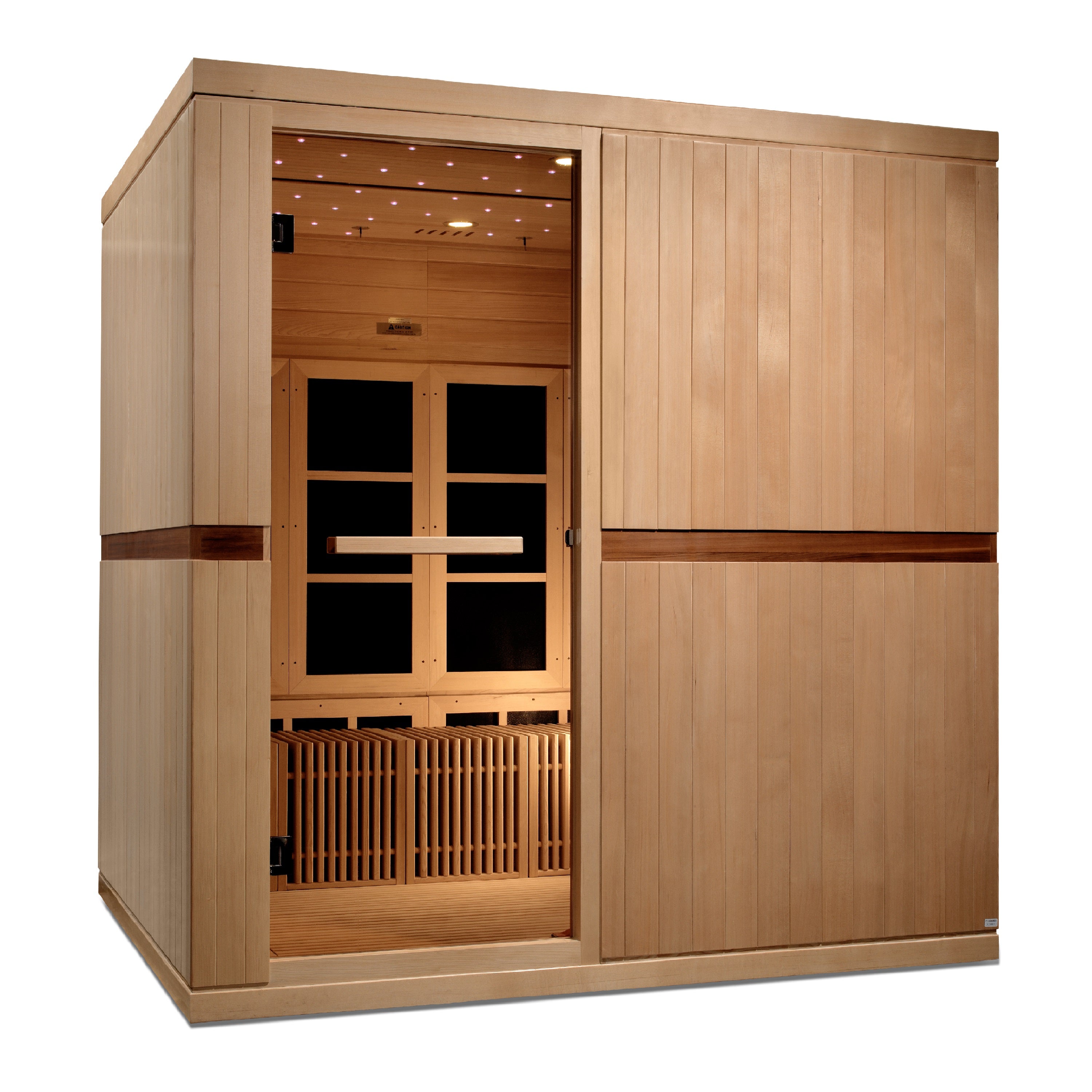 Golden Designs Catalonia 8-person PureTech™ Near Zero EMF (Under 3MG) FAR Infrared Sauna (Canadian Hemlock) (GDI-6880-02)