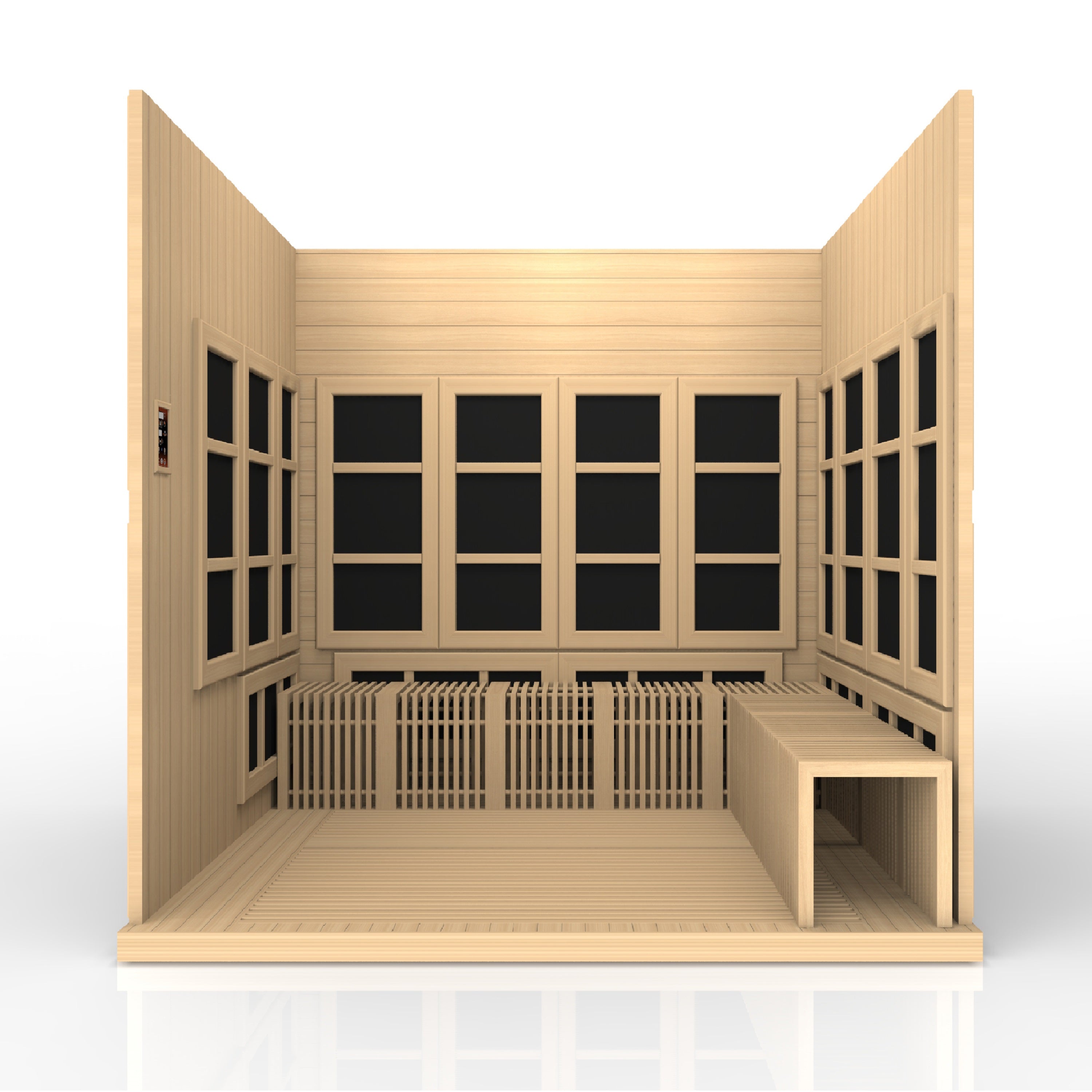 Golden Designs Catalonia 8-person PureTech™ Near Zero EMF (Under 3MG) FAR Infrared Sauna (Canadian Hemlock) (GDI-6880-02)