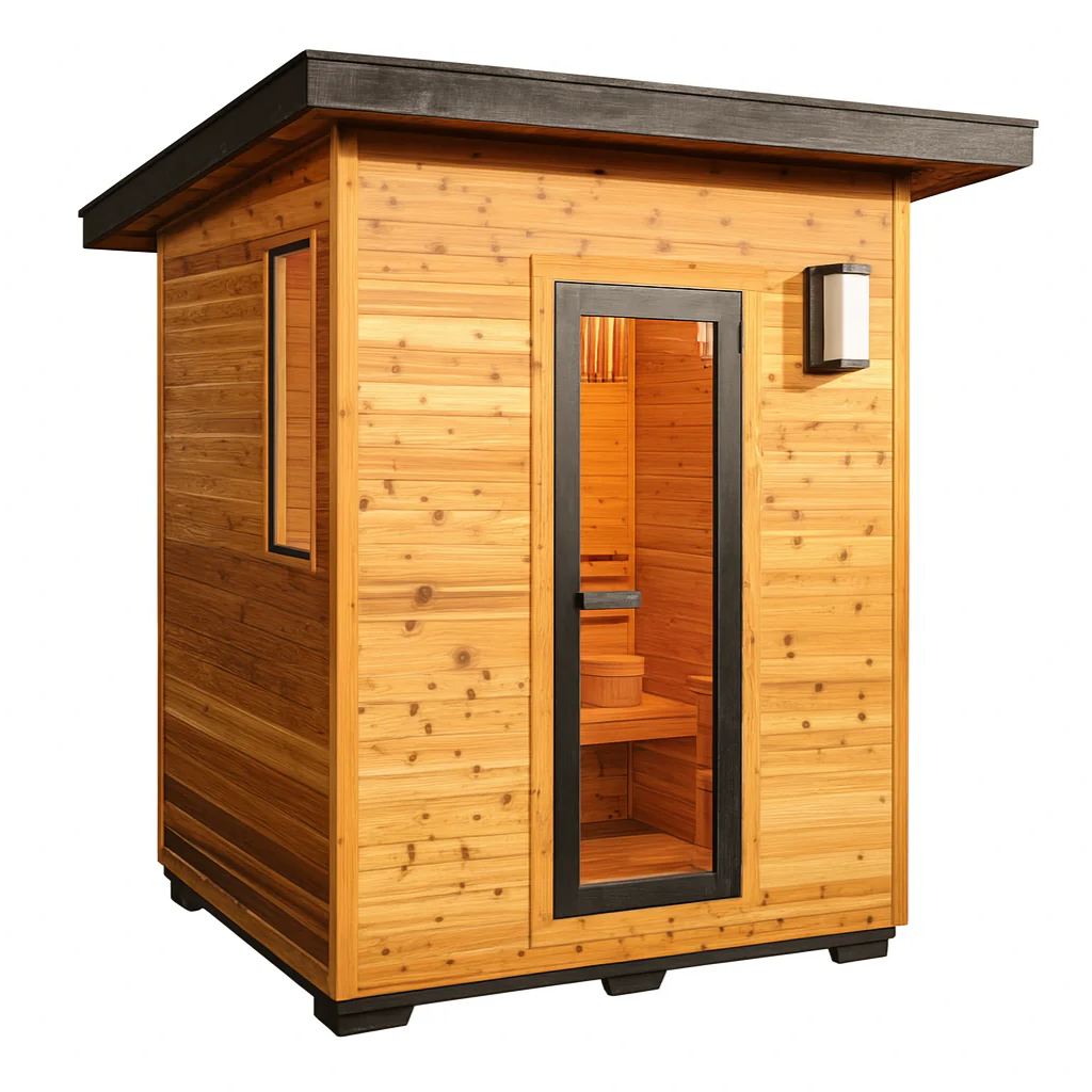 SunRay Denali 4-Person Contemporary Outdoor Sauna - Image 3
