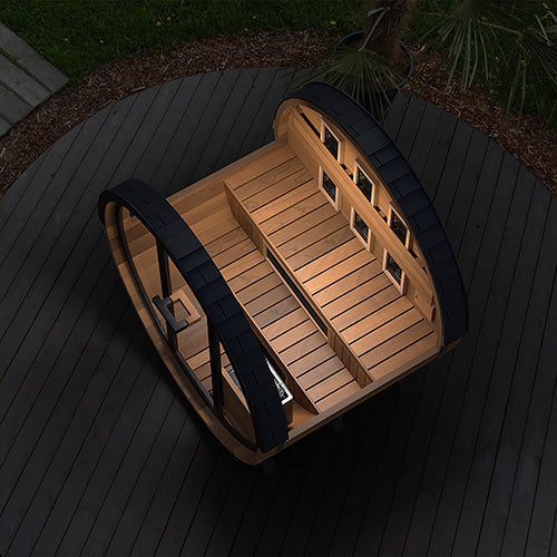 FD-6 Combination Infrared Barrel Sauna – Cedar | Finnmark Designs