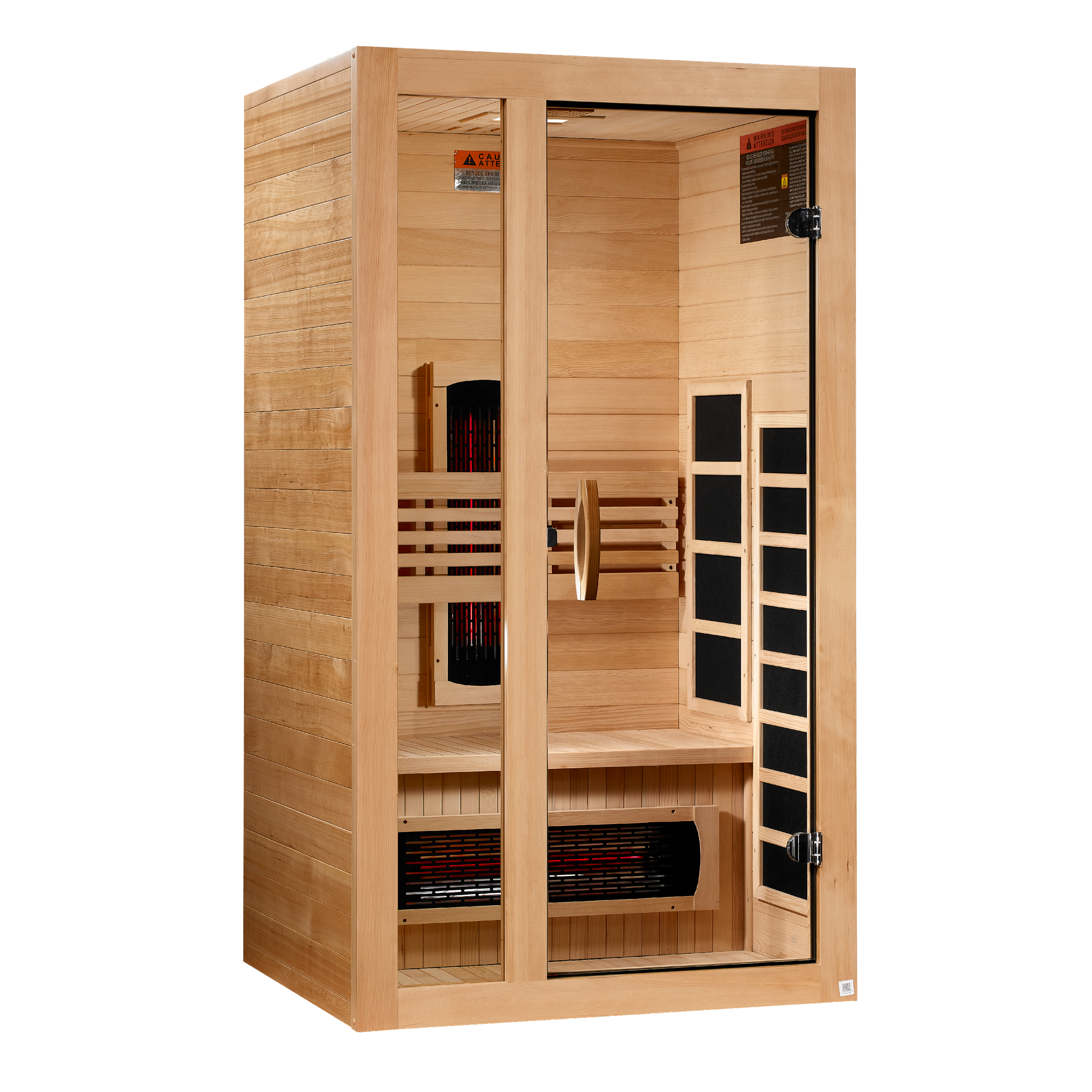Dynamic Gracia 1-2-Person Full Spectrum Near Zero EMF (Under 3MG) FAR Infrared Sauna (Canadian Hemlock) (DYN-6119-03 FS)