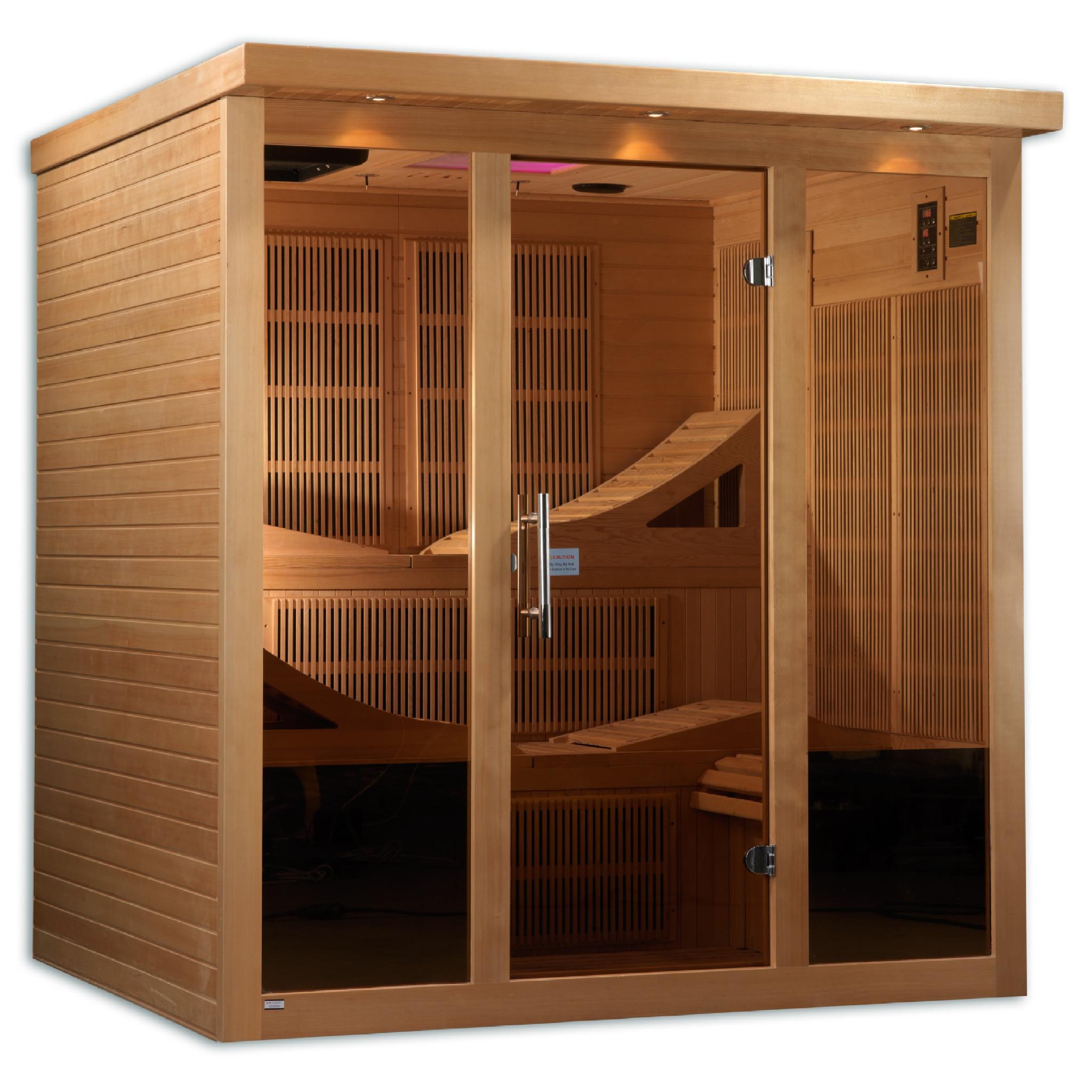 Golden Designs Monaco 6 Person Near Zero EMF Far Infrared Sauna (GDI-6996-01)
