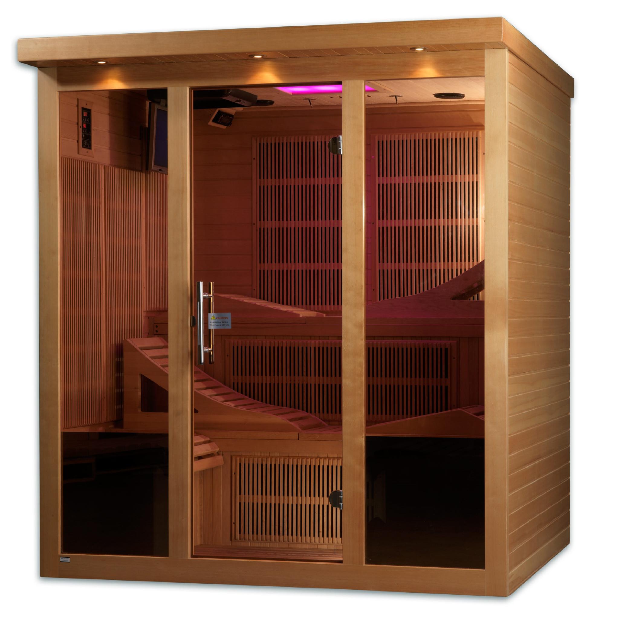 Golden Designs Monaco 6 Person Near Zero EMF Far Infrared Sauna (GDI-6996-01)