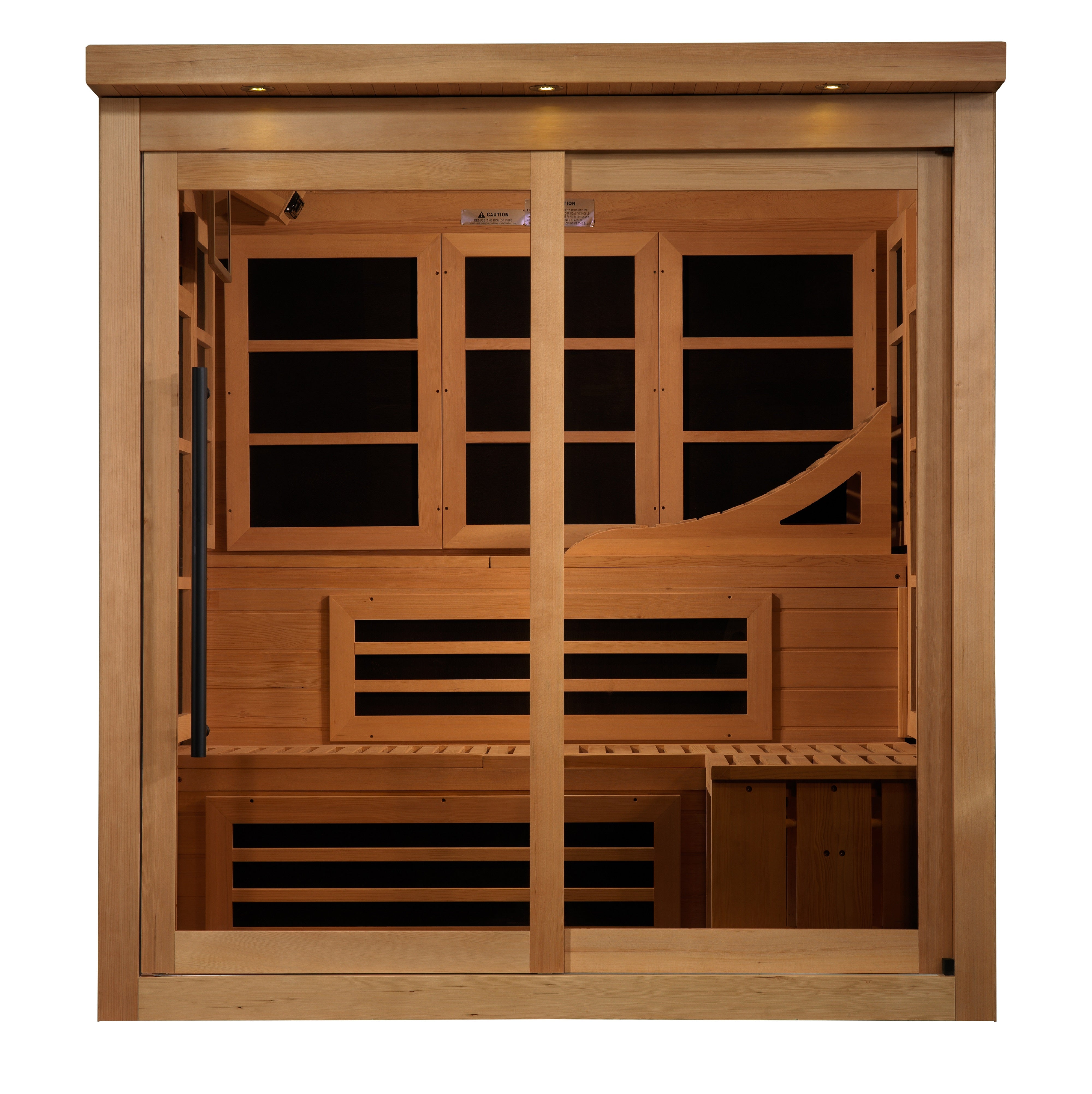 Golden Designs Monaco Limited Edition 6-person PureTech™ Near Zero EMF (Under 3MG) FAR Infrared Sauna (Canadian Hemlock) (GDI-6996-02)