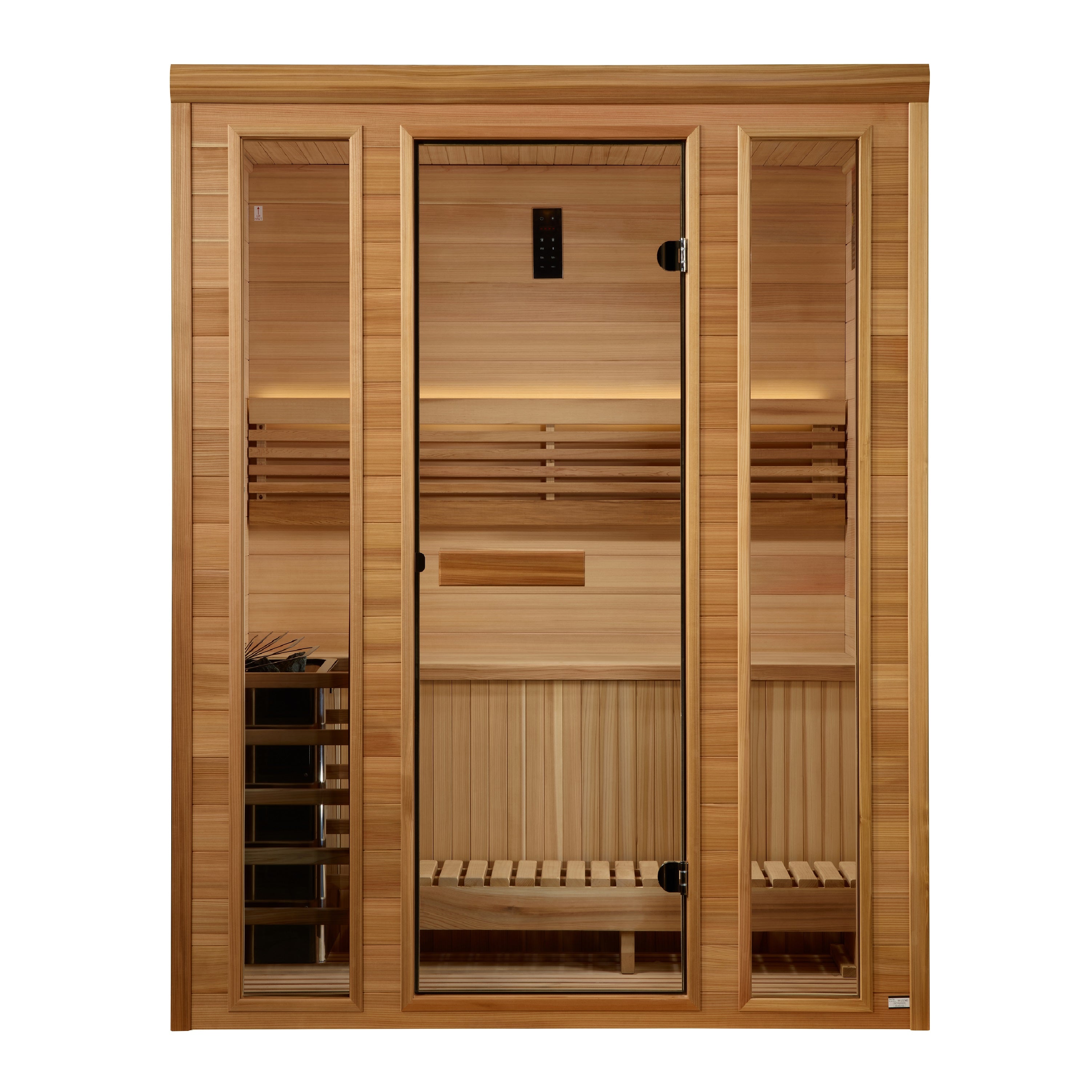 Golden Designs 2025 "Andermatt Edition" 2 - 3 Person Traditional Steam Sauna (GDI-7030-01) - Pacific Premium Clear Cedar (GDI-7030-01)