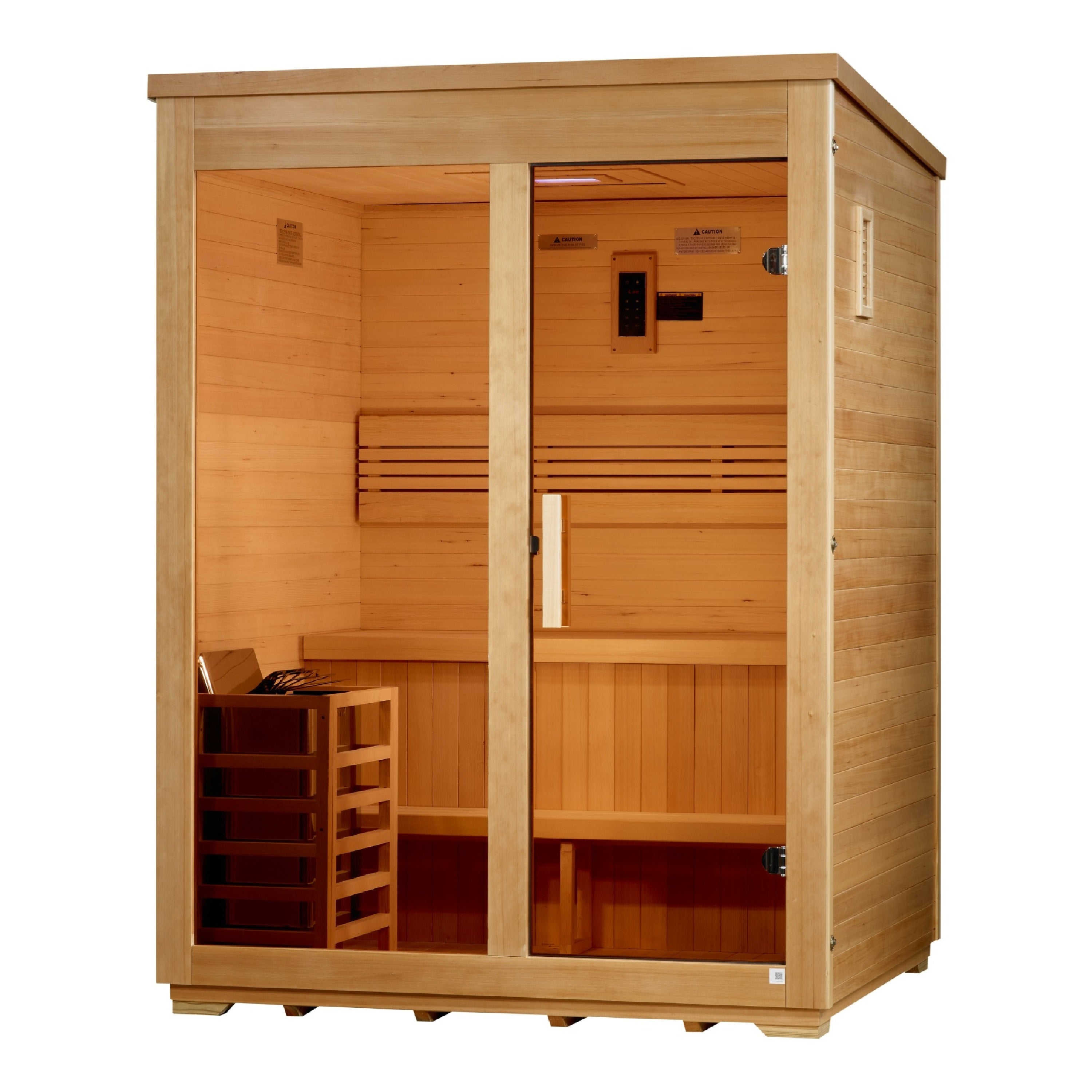 Golden Designs "Arlberg" 3 Person Traditional Outdoor Steam Sauna - Flat Roof (GDI-8003-01)