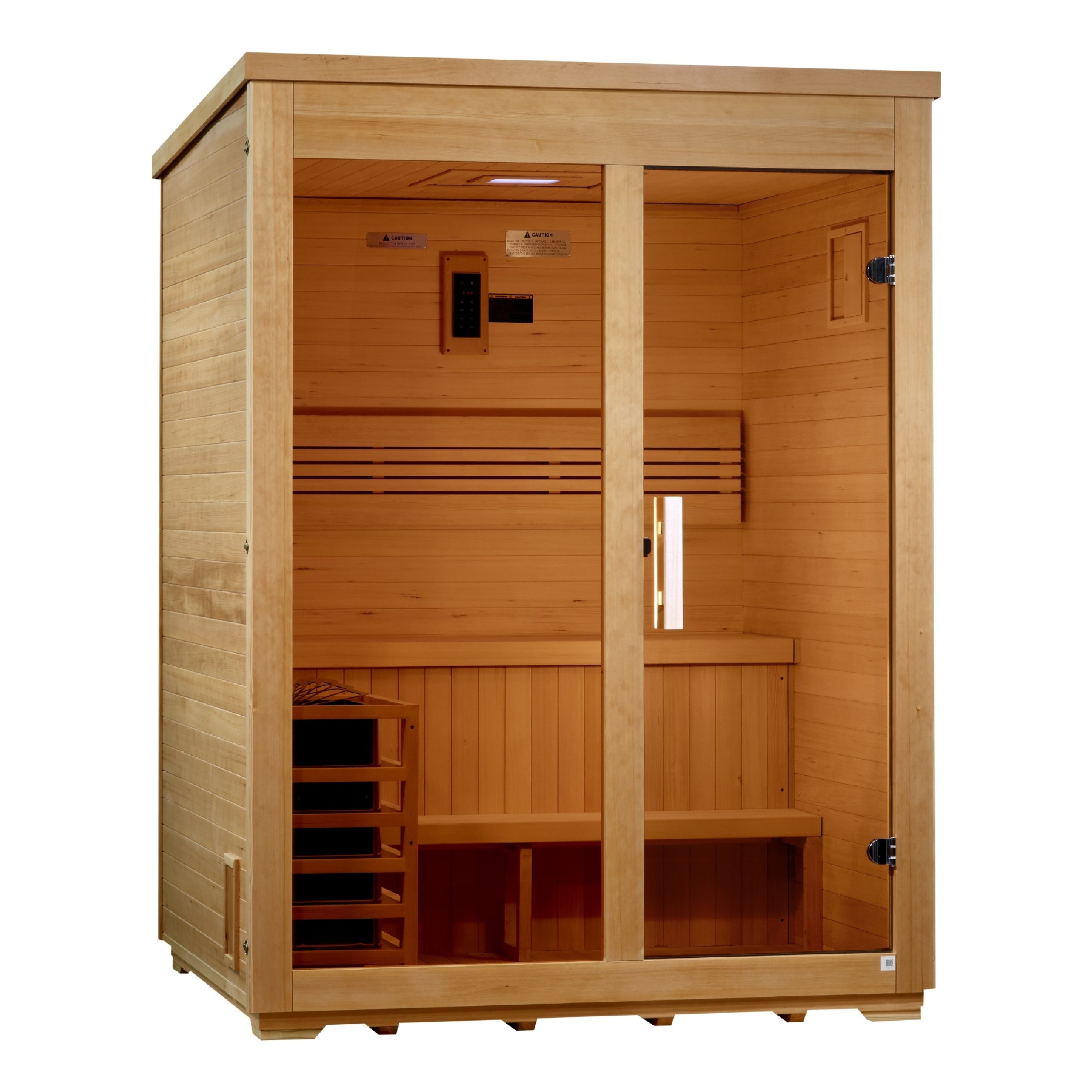Golden Designs "Arlberg" 3 Person Traditional Outdoor Steam Sauna - Flat Roof (GDI-8003-01)