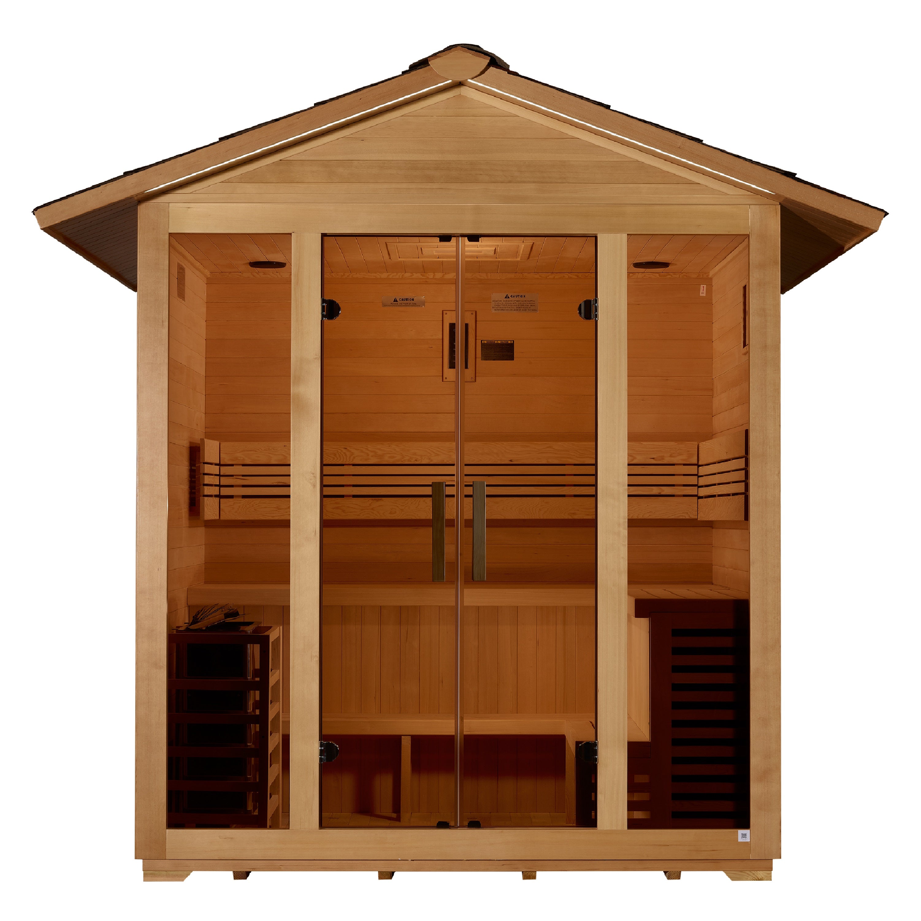Golden Designs "Vorarlberg" 5 Person Traditional Outdoor Sauna - Canadian Hemlock (GDI-8105-01)