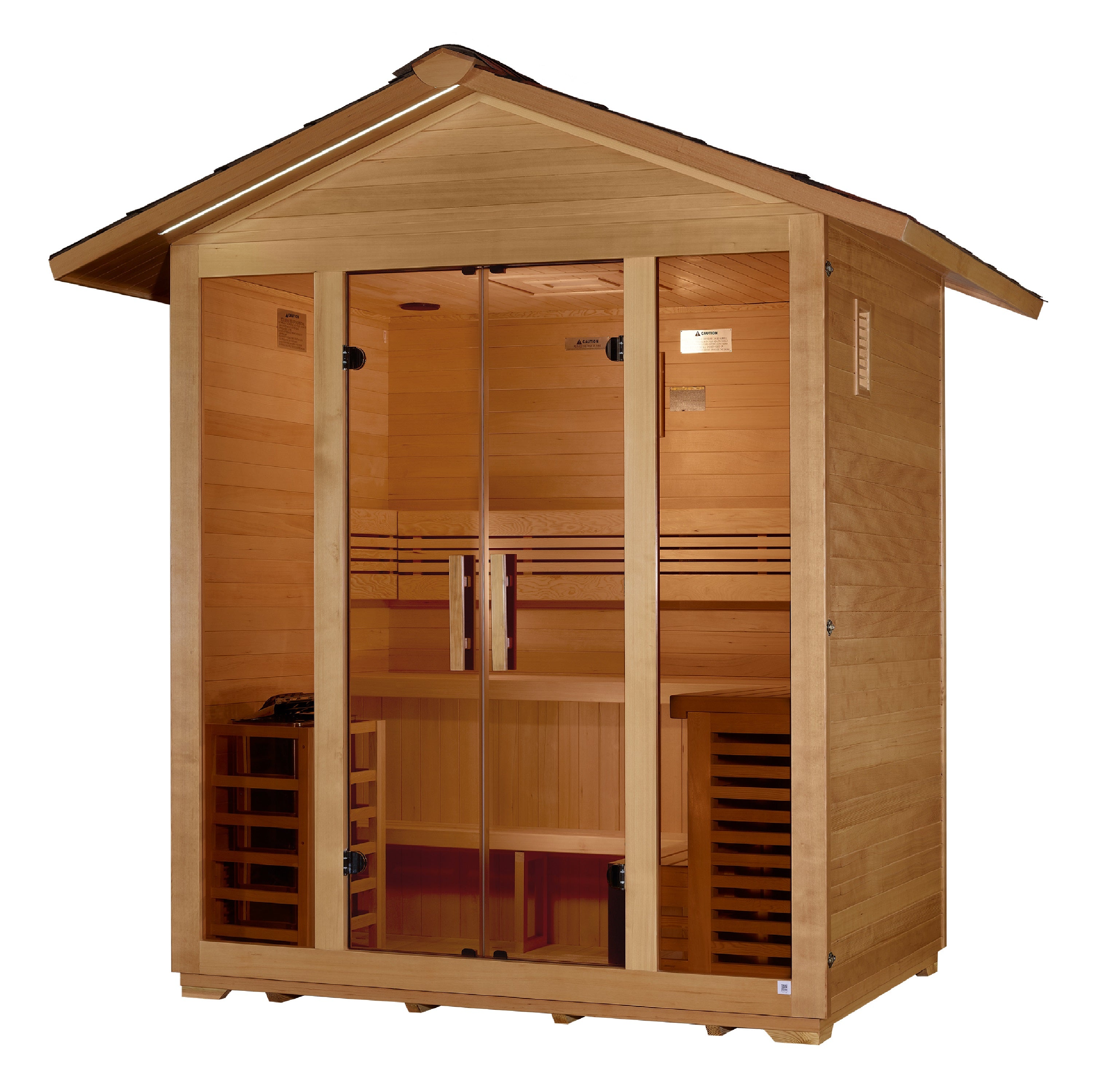 Golden Designs "Vorarlberg" 5 Person Traditional Outdoor Sauna - Canadian Hemlock (GDI-8105-01)
