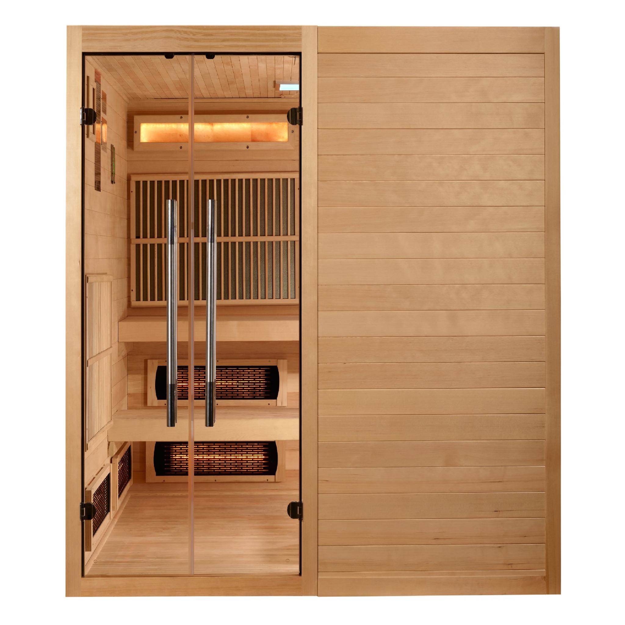 Golden Designs Toledo 6 Person Hybrid Infrared & Traditional Sauna (GDI-8360-01)