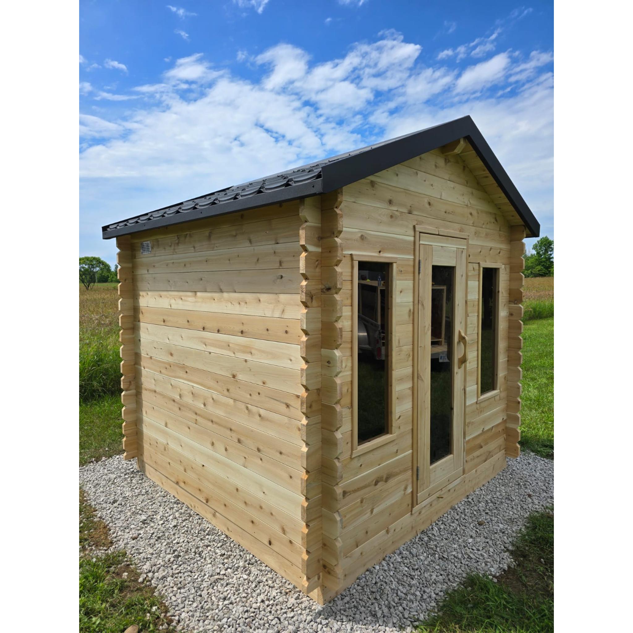 Leisurecraft Canadian Timber Georgian Cabin Sauna with Wood Burning Heater (CTC88W)