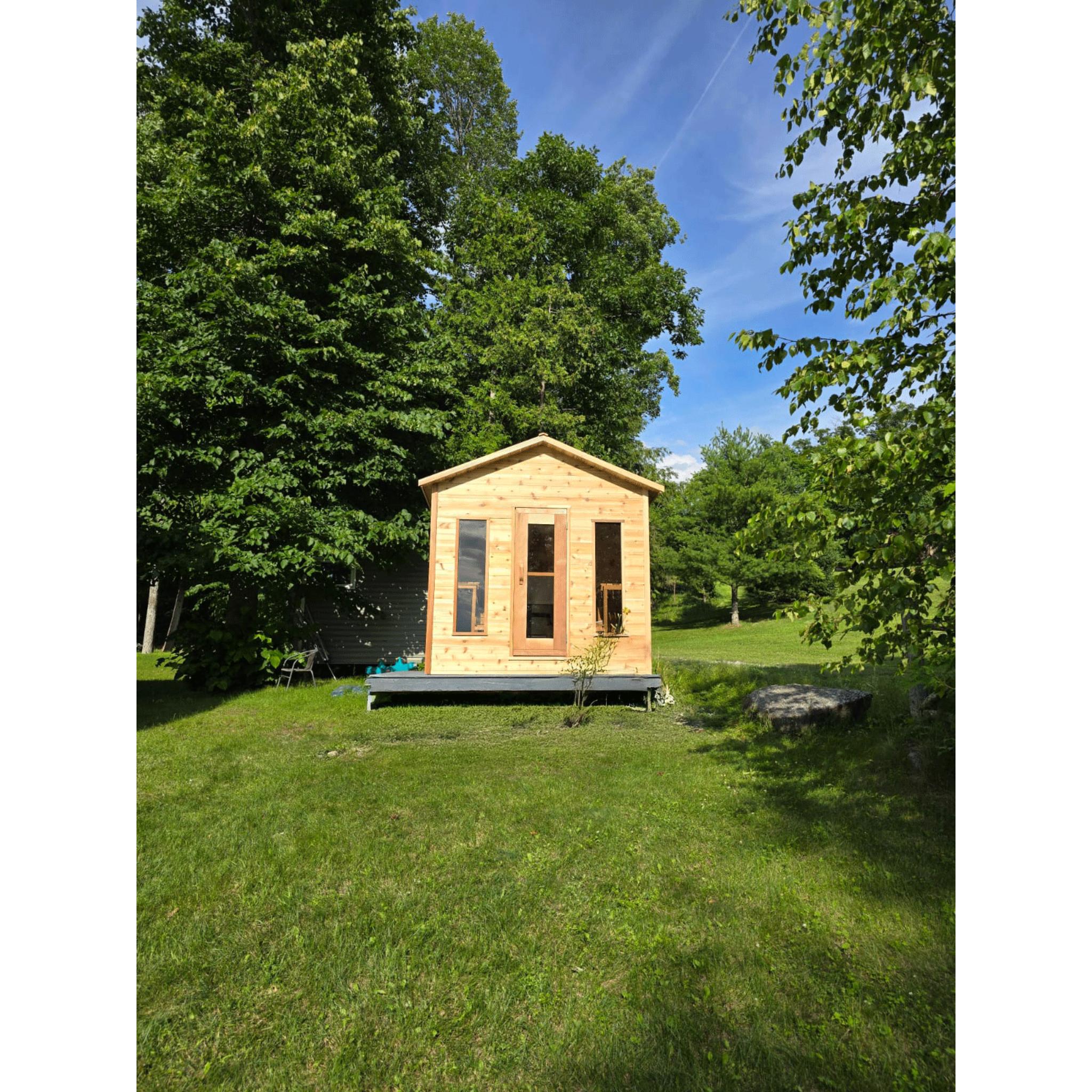Leisurecraft Canadian Timber Georgian Cabin Sauna with Wood Burning Heater (CTC88W)