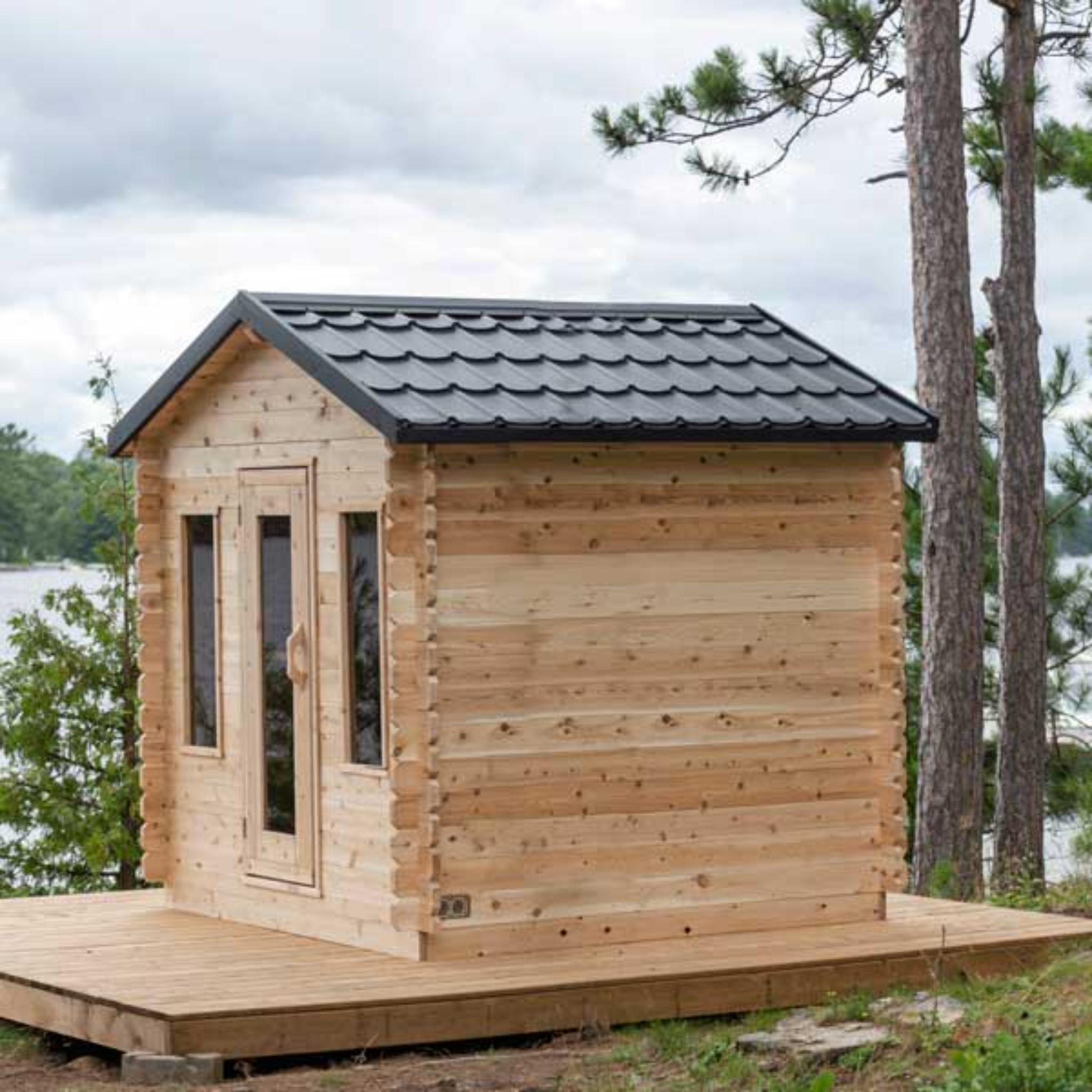 Leisurecraft Canadian Timber Georgian Cabin Sauna with Wood Burning Heater (CTC88W)