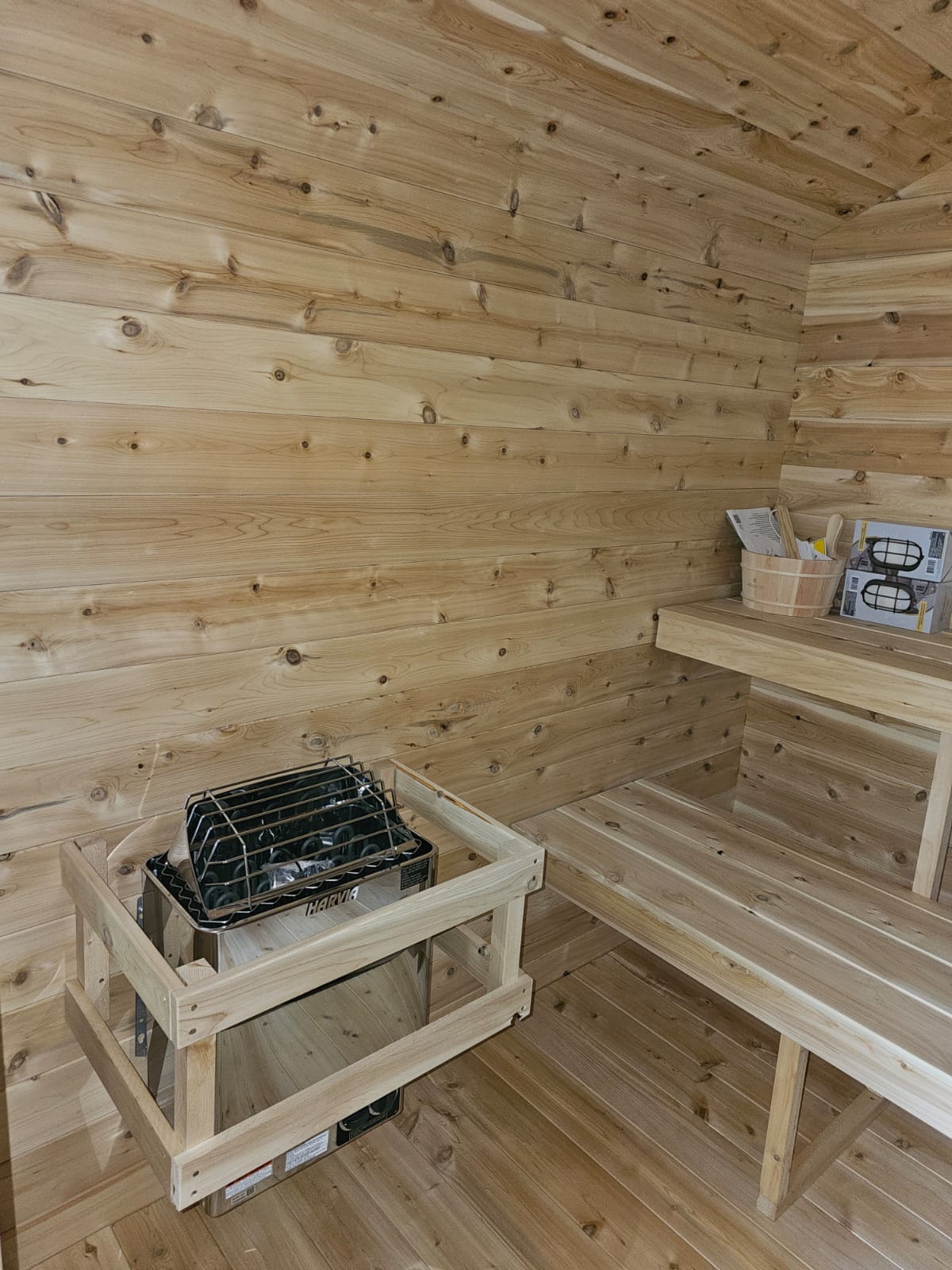 Leisurecraft Canadian Timber Georgian Cabin Sauna with Changeroom (Electric Heater) CTC88CE