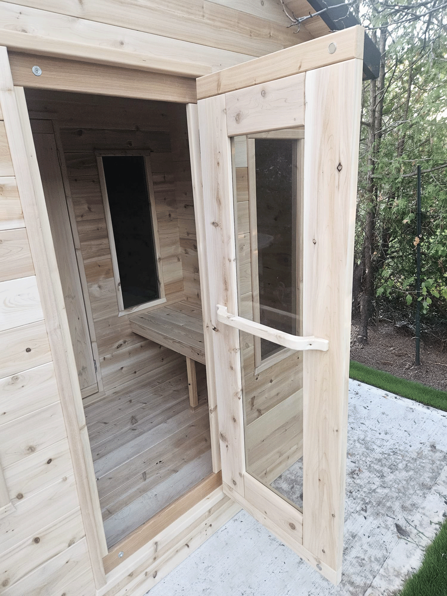 Leisurecraft Canadian Timber Georgian Cabin Sauna with Changeroom (Wood Burning Heater) CTC88CW