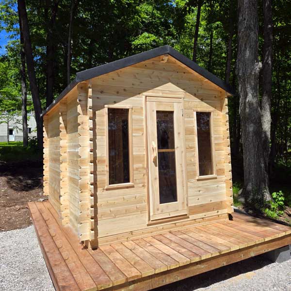 Leisurecraft Canadian Timber Georgian Cabin Sauna with Changeroom (Wood Burning Heater) CTC88CW