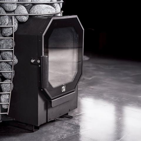 Wood-Burning Sauna Stove w/ Firebox Extension, 8.5kW
