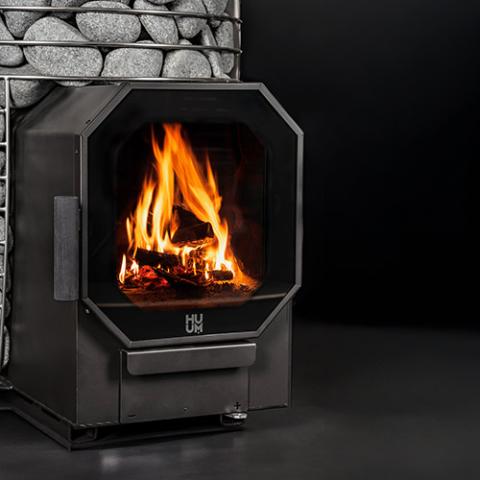 Wood-Burning Sauna Stove w/ Firebox Extension, 8.5kW