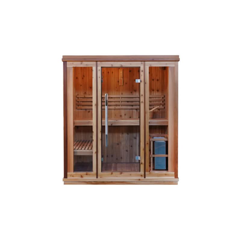 SunRay Hampton 3-Person Indoor Traditional Sauna with Double Bench - Image 4