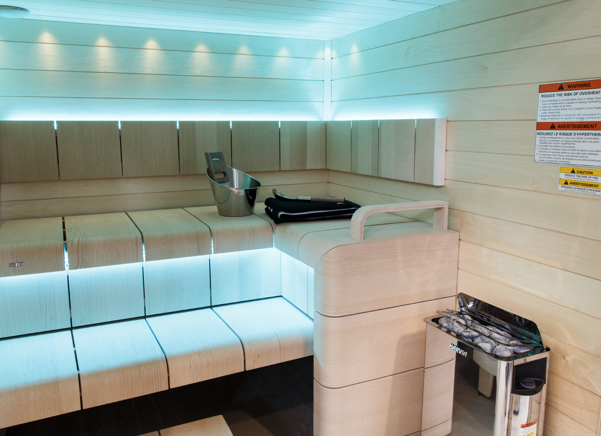 The Wall Series, 6kW, Black Stainless Steel Sauna Heater, 240V 1PH