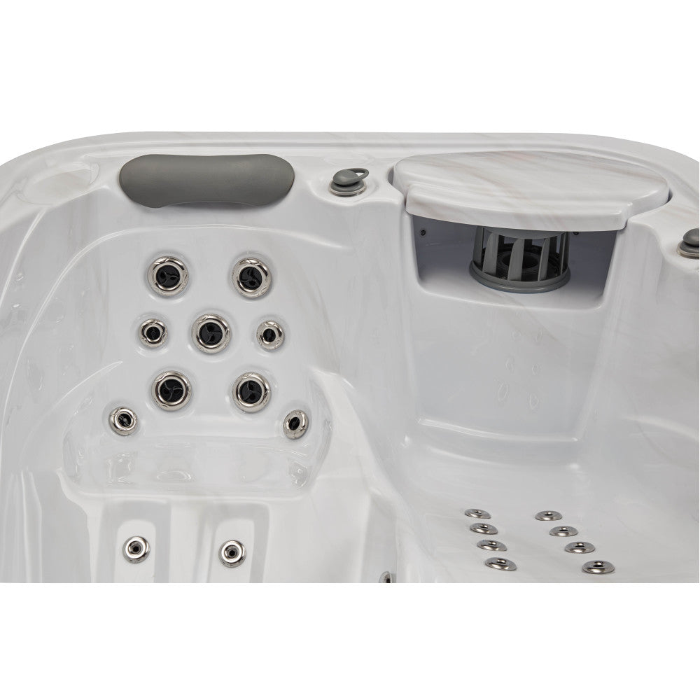 Luxury Spas Casey 3 Person Hot Tub — 47 Stainless Steel Jet Spa (WS-595)