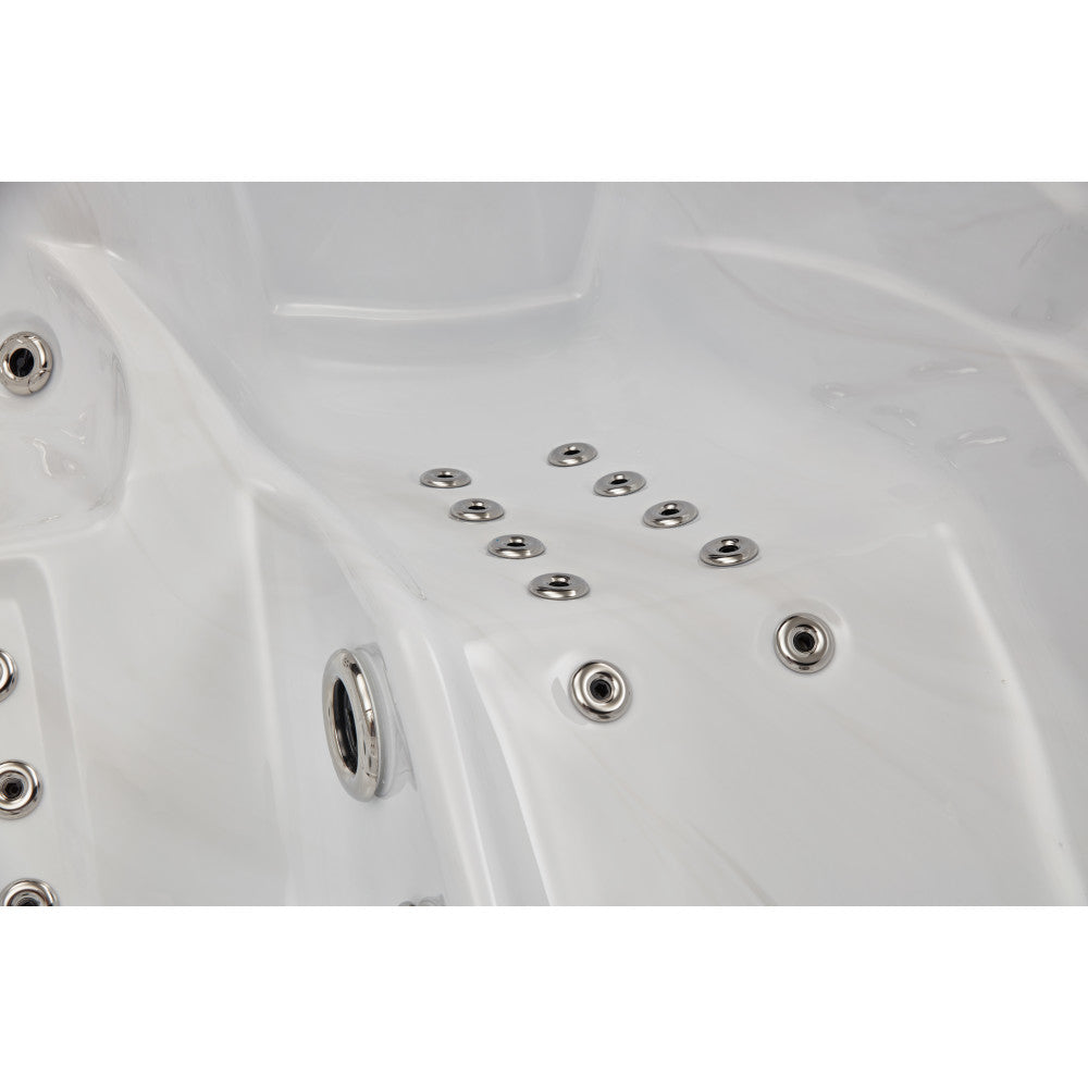 Luxury Spas Casey 3 Person Hot Tub — 47 Stainless Steel Jet Spa (WS-595)