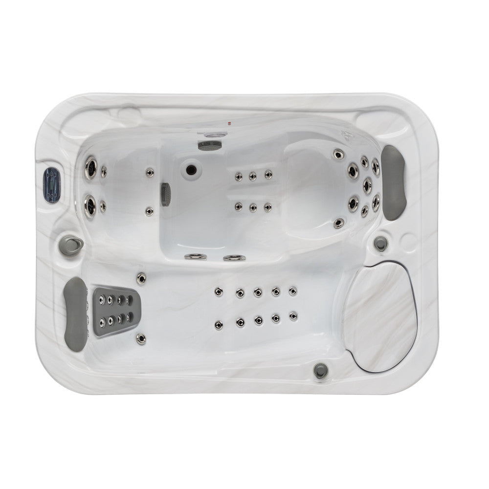 Luxury Spas Casey 3 Person Hot Tub — 47 Stainless Steel Jet Spa (WS-595)