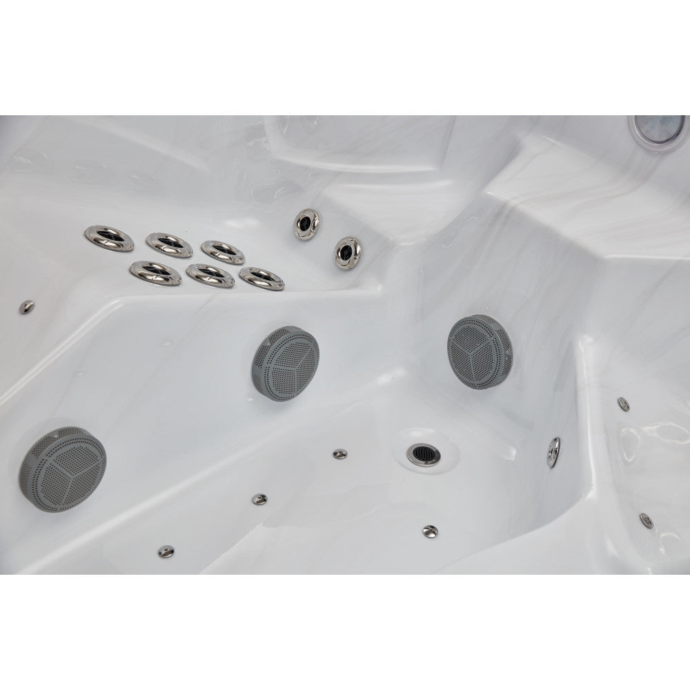 Luxury Spas Danika 5 Person Hot Tub — 84 Stainless Steel Jet Spa (WS-591)