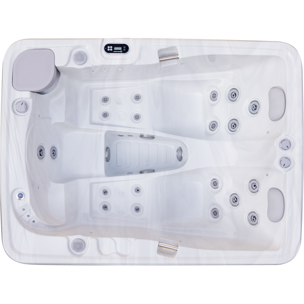 Luxury Spas Largo 3 Person Plug & Play Hot Tub — 54 Jet Lounger Spa (WS-002 PP)