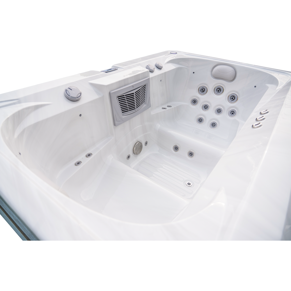 Luxury Spas Marquis Hot & Cold Spa — 3 Person Dual-Zone Hot Tub with Cold Plunge (I-02)