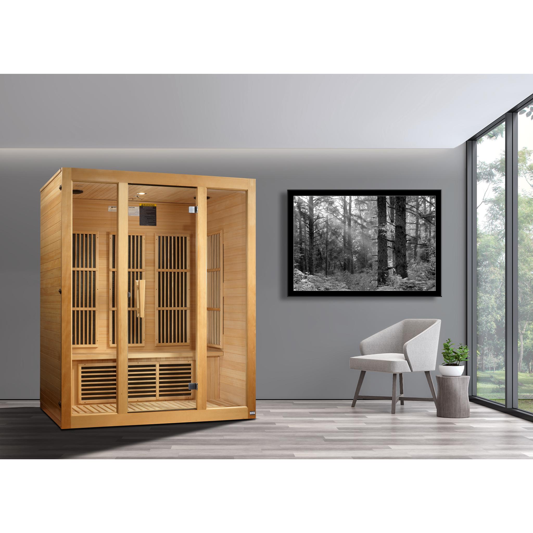 Maxxus Bellevue 3 Person Low EMF FAR Infrared Sauna by Golden Designs (MX-J306-01)
