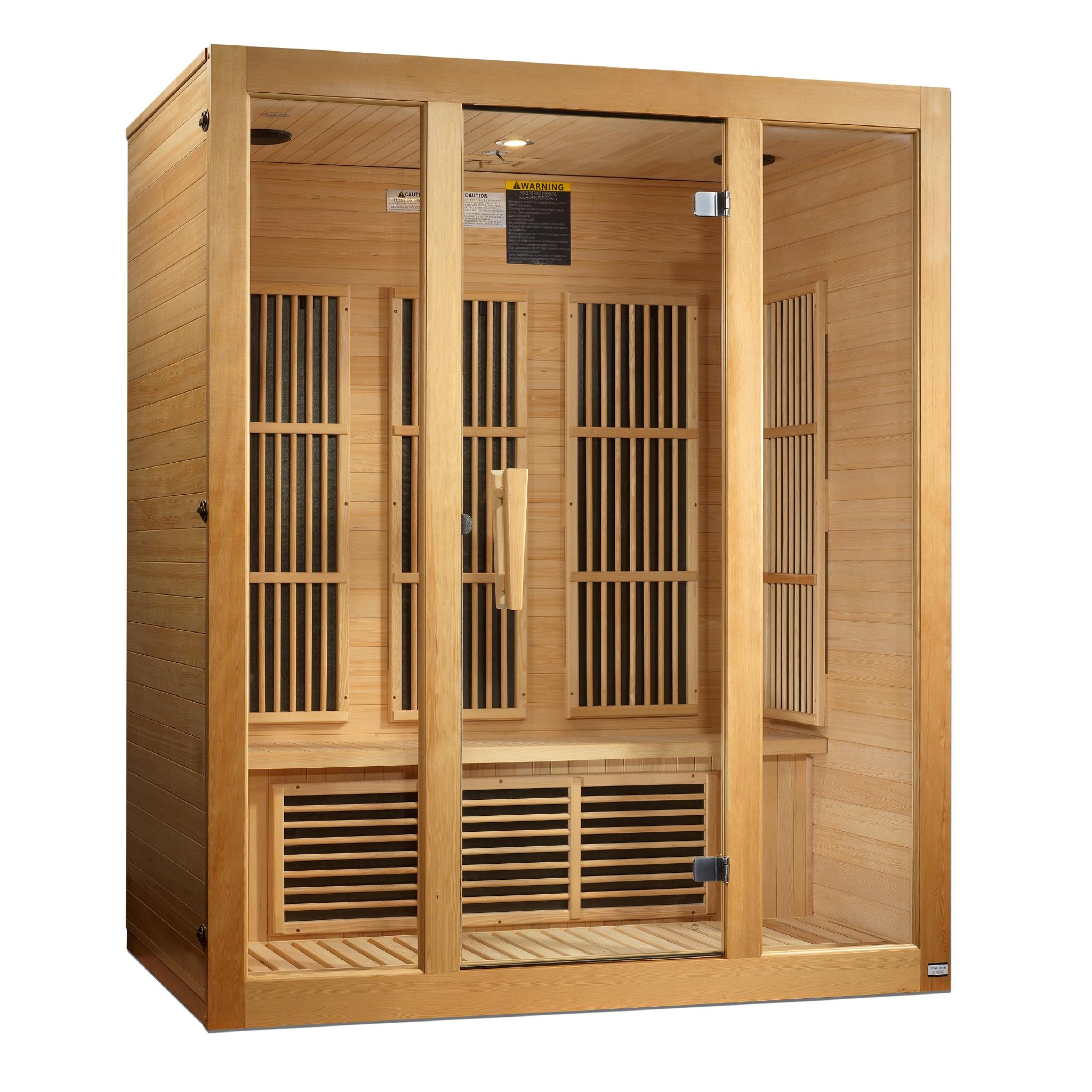 Maxxus Bellevue 3 Person Low EMF FAR Infrared Sauna by Golden Designs (MX-J306-01)