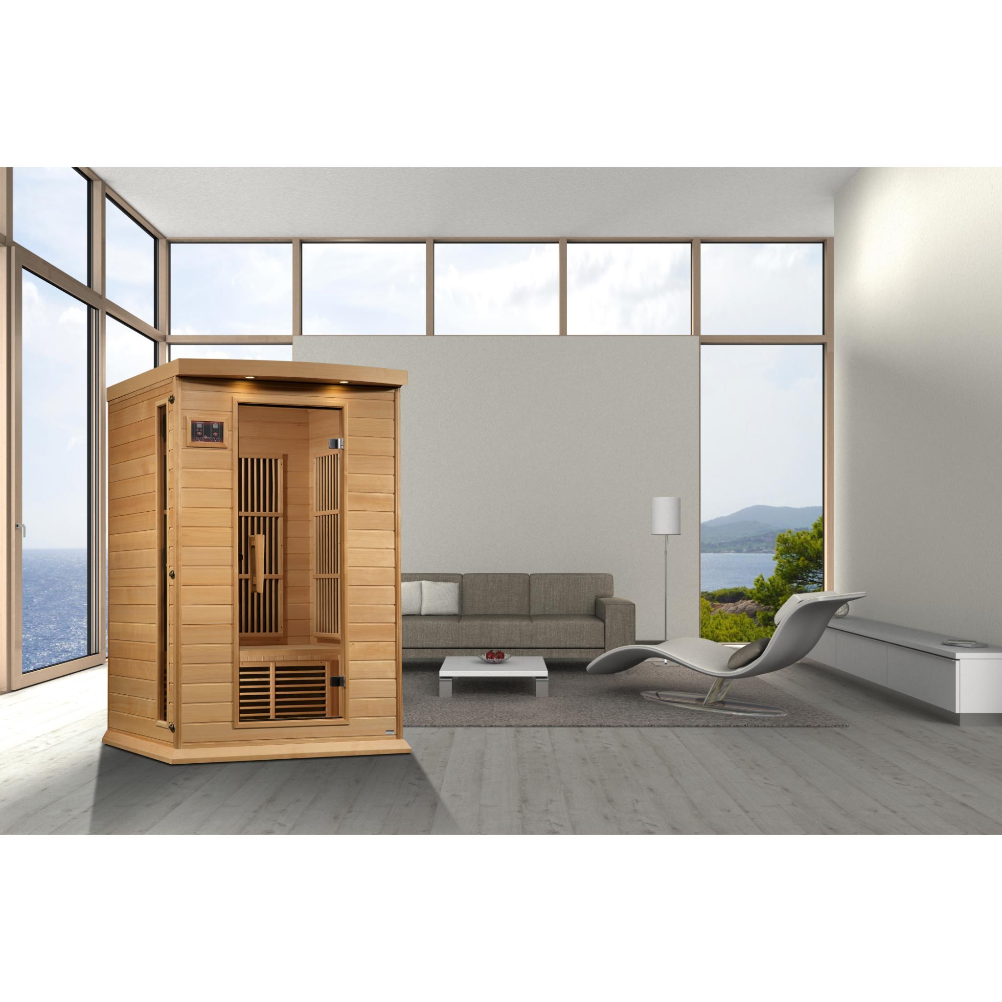 Maxxus Toulose 2 Person Low EMF FAR Infrared Sauna by Golden Designs (MX-K206-01)
