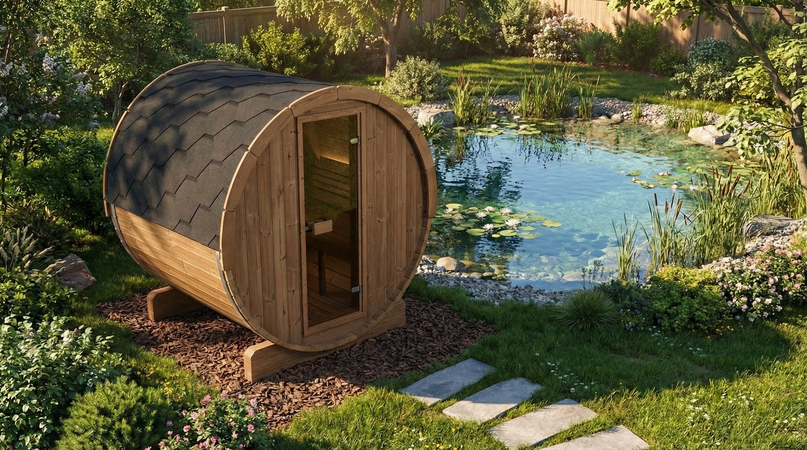 SaunaLife Model E6 Barrel Sauna (SL-MODELE6)